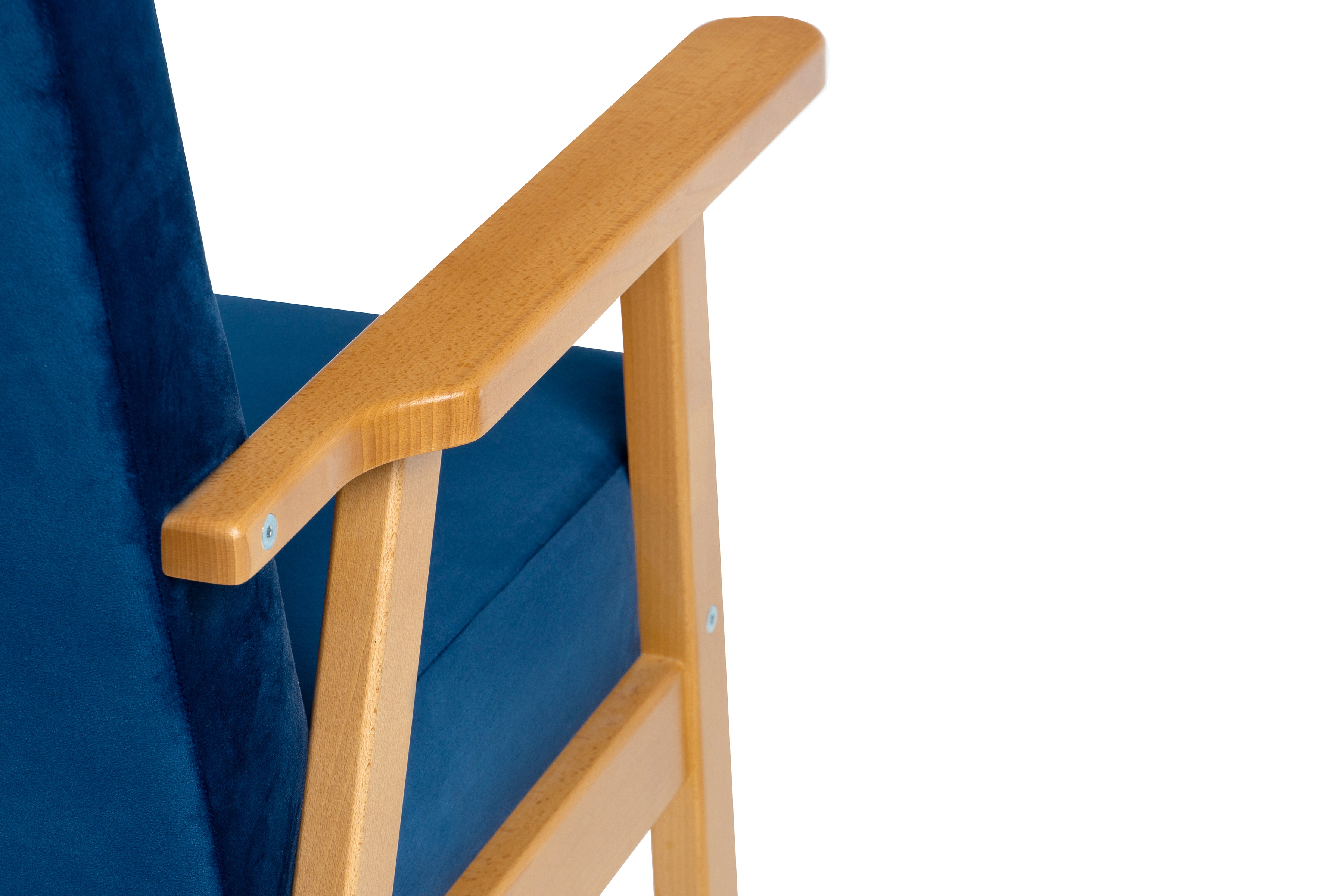 Křeslo klubové PRL Jurand - tmavě modrý samet Velluto 11 / nožky olše / výprodej z expozice Křeslo klubové PRL Jurand - tmavě modrá samet Velluto 11 / Olše 