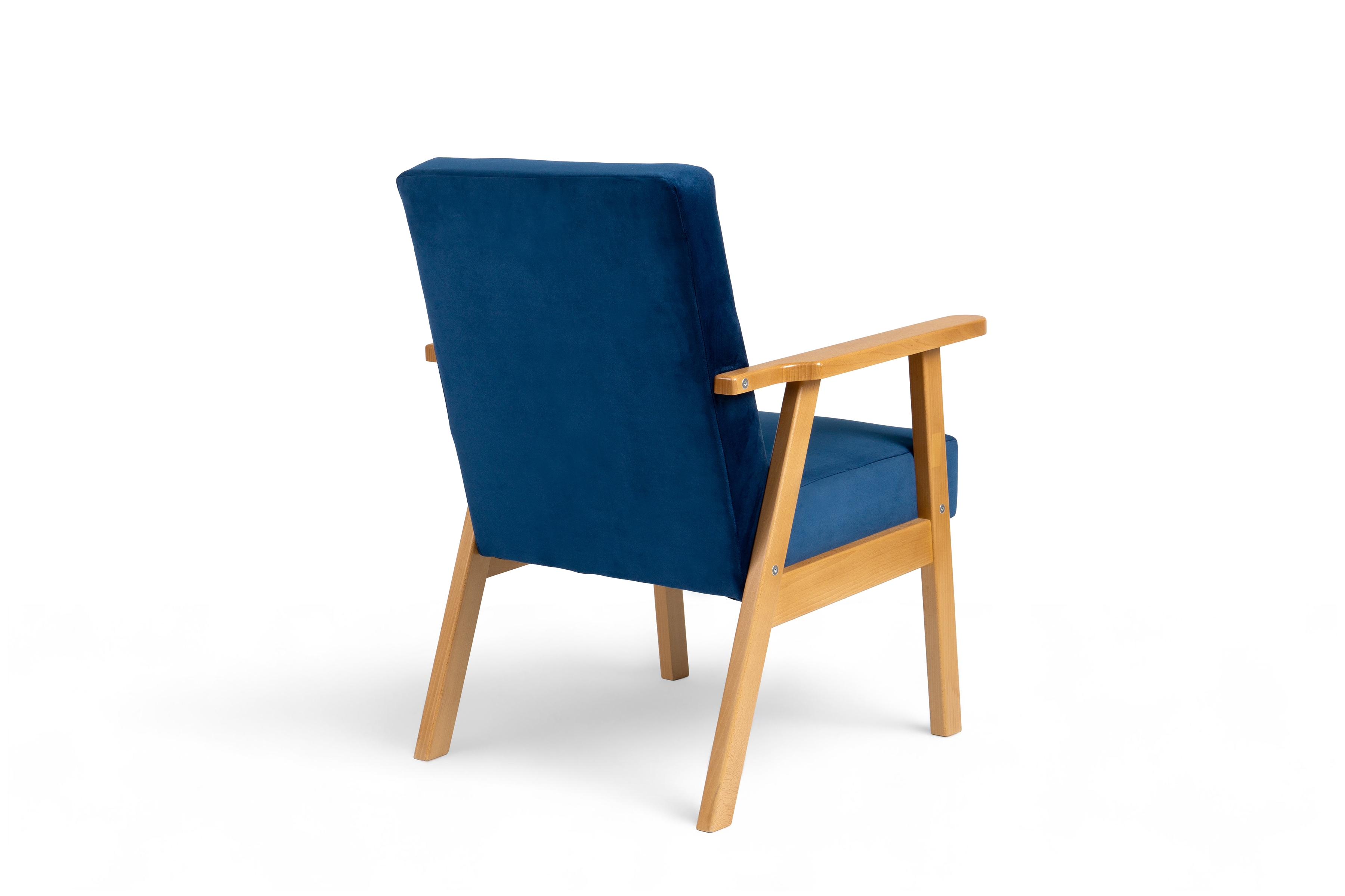 Křeslo klubové PRL Jurand - tmavě modrý samet Velluto 11 / nožky olše / výprodej z expozice Křeslo klubové PRL Jurand - tmavě modrá samet Velluto 11 / Olše 