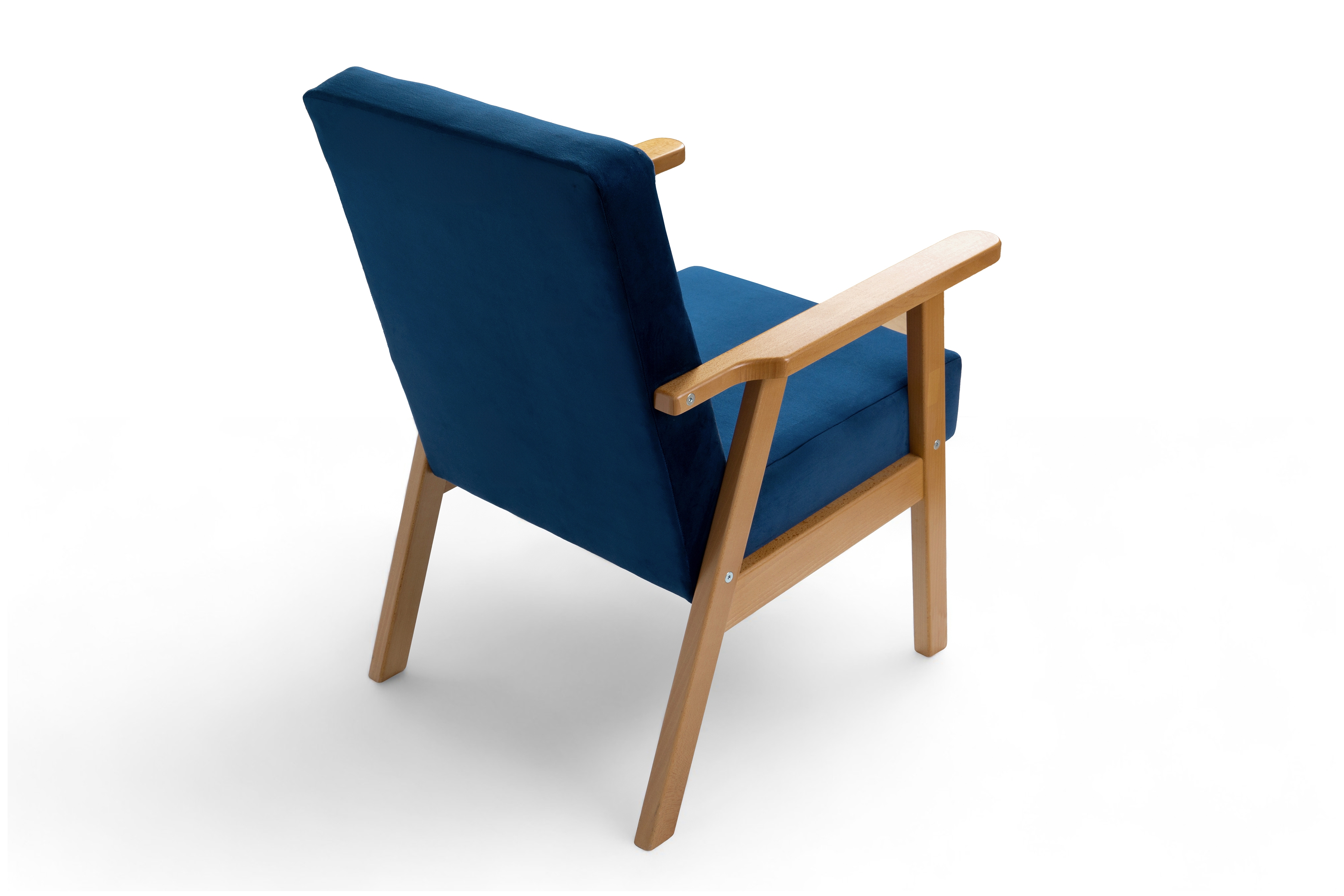 Křeslo klubové PRL Jurand - tmavě modrý samet Velluto 11 / nožky olše / výprodej z expozice Křeslo klubové PRL Jurand - tmavě modrá samet Velluto 11 / Olše 