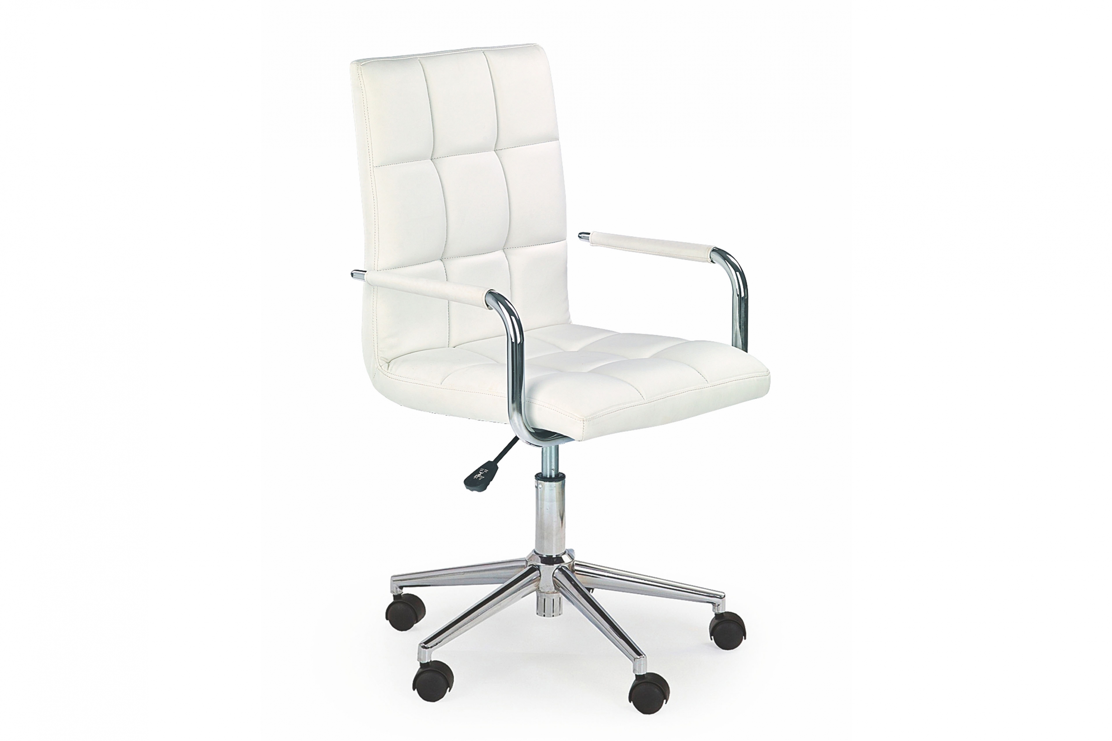 Kancelářská židle Gonzo 2 s područkami - bílá ekokůže Křeslo Studentský Gonzo 2 - bílá