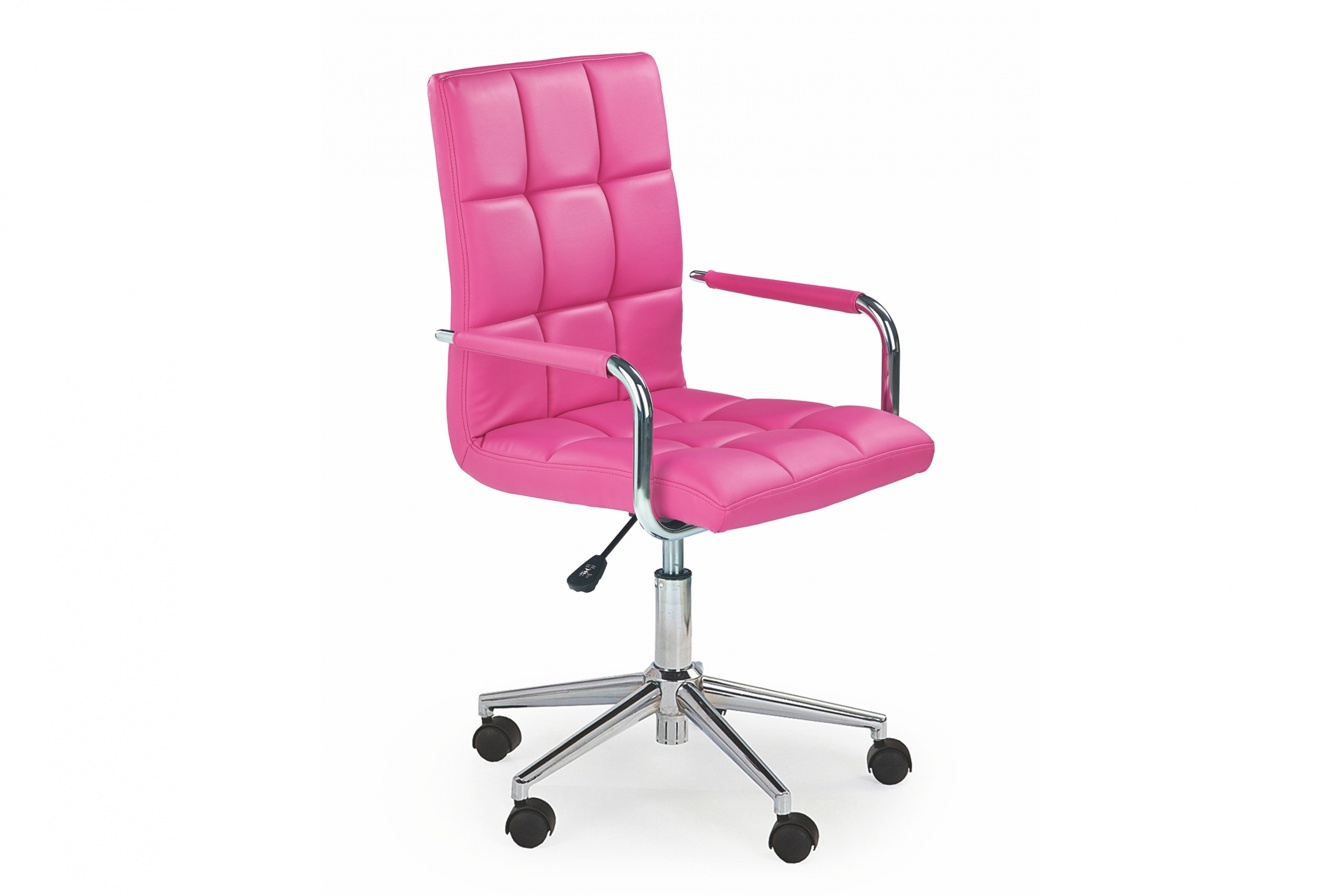Kancelářská židle Gonzo 2 s područkami - růžová ekokůže Křeslo Studentský Gonzo 2 z podlokietnikami - Růžová