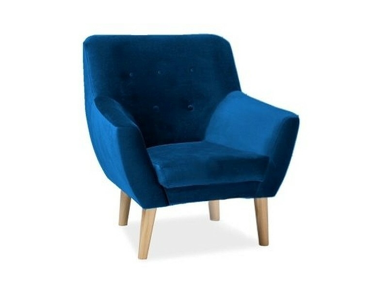 Kreslo NORDIC 1 VELVET Farba tmavomodrá Čalúnenie BLUVEL 86 Kreslo nordic 1 velvet Farba granat Čalúnenie bluvel 86