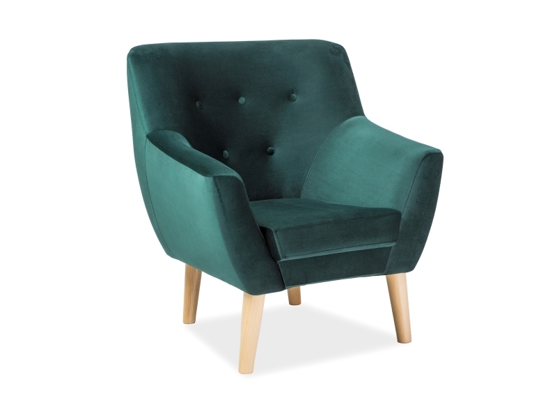 Kreslo NORDIC 1 VELVET Farba Zelený Čalúnenie BLUVEL 78 Kreslo nordic 1 velvet Farba Zelený Čalúnenie bluvel 78