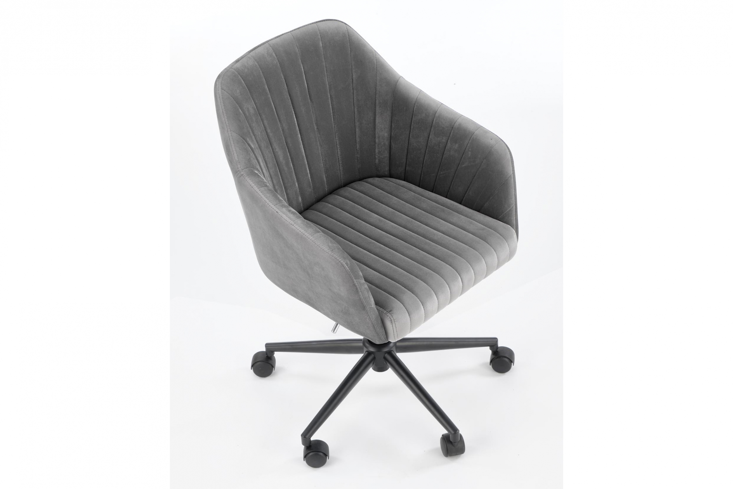 Kancelárske kreslo Folzi - sivý zamat HLR 18 Kreslo otočna Fresco z podlokietnikami - Popolový velvet