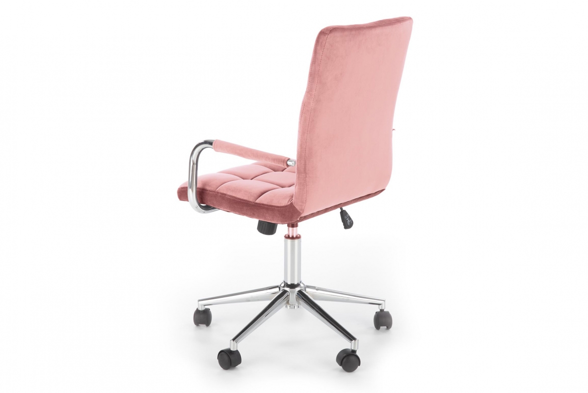 Kancelárske kreslo Silma s opierkami - ružový zamat Bluvel 52 Kreslo otočna Gonzo 4 Pre mladých - Ružová velvet