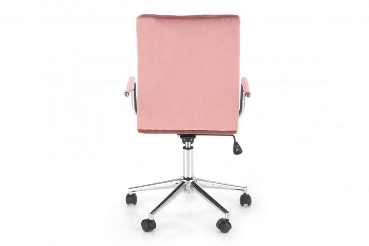 Kancelárske kreslo Silma s opierkami - ružový zamat Bluvel 52 Kreslo otočna Gonzo 4 Pre mladých - Ružová velvet