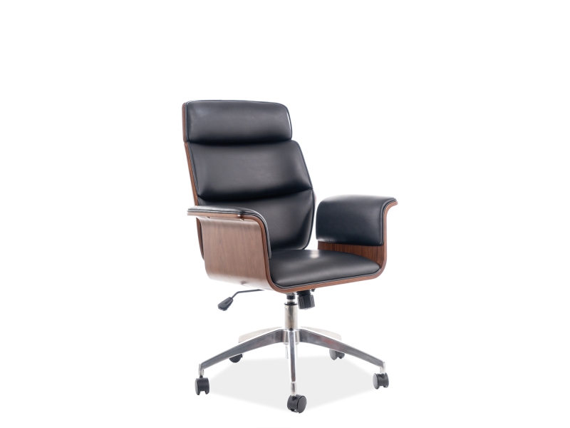 Kancelářská židle Oregon - černá eko-kůže  Křeslo obrotowy oregon Černý ekoskOra 