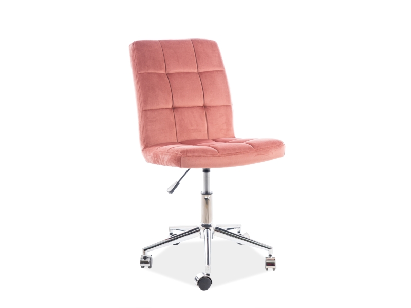 Židle kancelářská Q-020 VELVET ANT. růžový  BLUVEL52  Křeslo obrotowy q-020 velvet ant. rOZ  bluvel52 