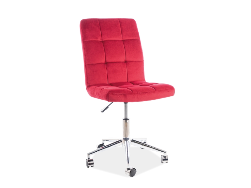 Židle kancelářská Q-020 VELVET Bordová BLUVEL59  Křeslo otočné q-020 velvet Bordový bluvel59