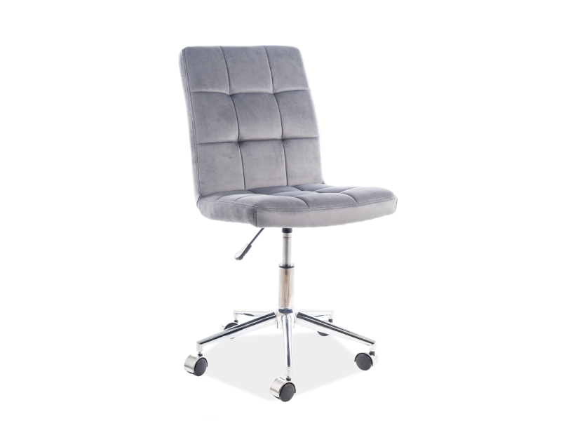 Židle kancelářská Q-020 VELVET šedý BLUVEL14  Křeslo otočné q-020 velvet šedý bluvel14