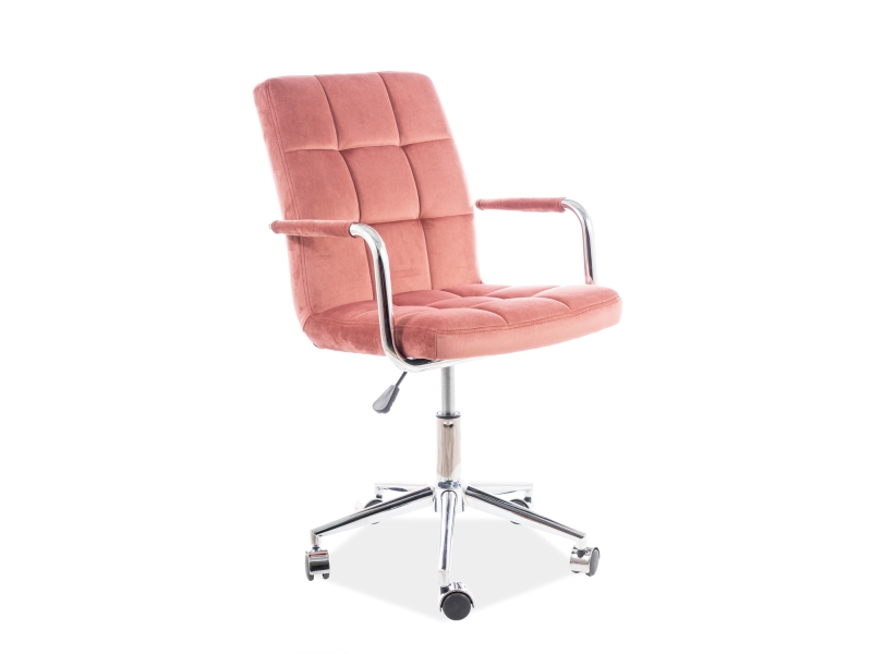 Židle kancelářská Q-022 Velvet - antická růžová Bluvel 52 Křeslo obrotowy q-022 velvet - Antická růžová bluvel 52