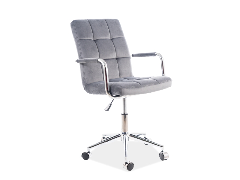 Židle kancelářská Q-022 VELVET šedý BLUVEL14  Křeslo otočné q-022 velvet šedý bluvel14