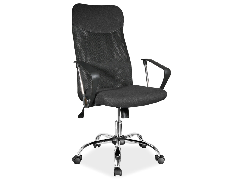 Židle kancelářská Q-025 Černý materiál  Křeslo obrotowy q-025 Černý materiaL 