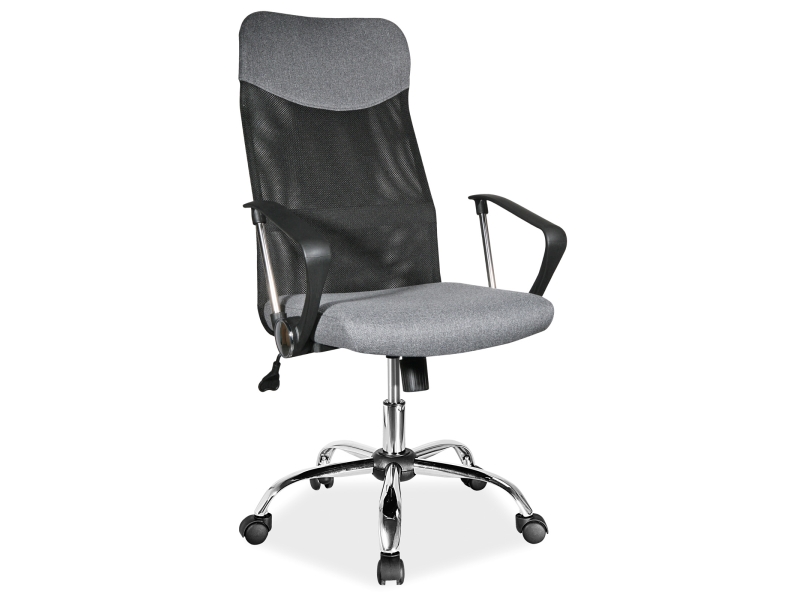 Židle kancelářská Q-025 šedý materiál  Křeslo obrotowy q-025 šedý materiaL 