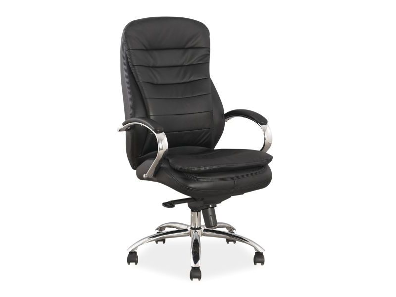 Židle kancelářská Q-154 Černá kůže / eko-kůže  Křeslo otočné q-154 Černá kůže / eko-kůže