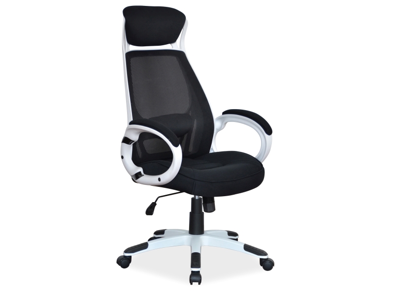 Židle kancelářská Q-409 Černý/ bílý podstavec Křeslo otočné q-409 Černý/ bílý podstavec