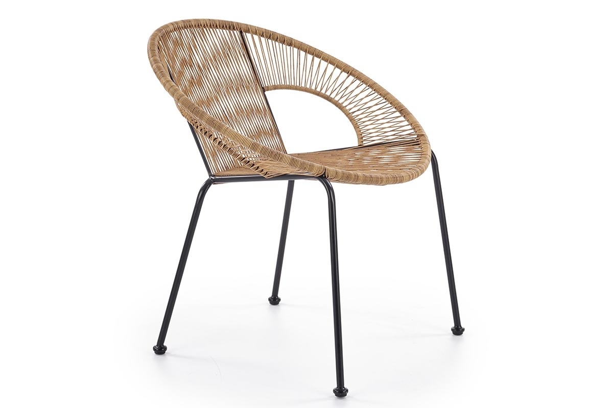 Ratanové křeslo BARI - přírodní / černé bari Křeslo ratanové přírodní / černé