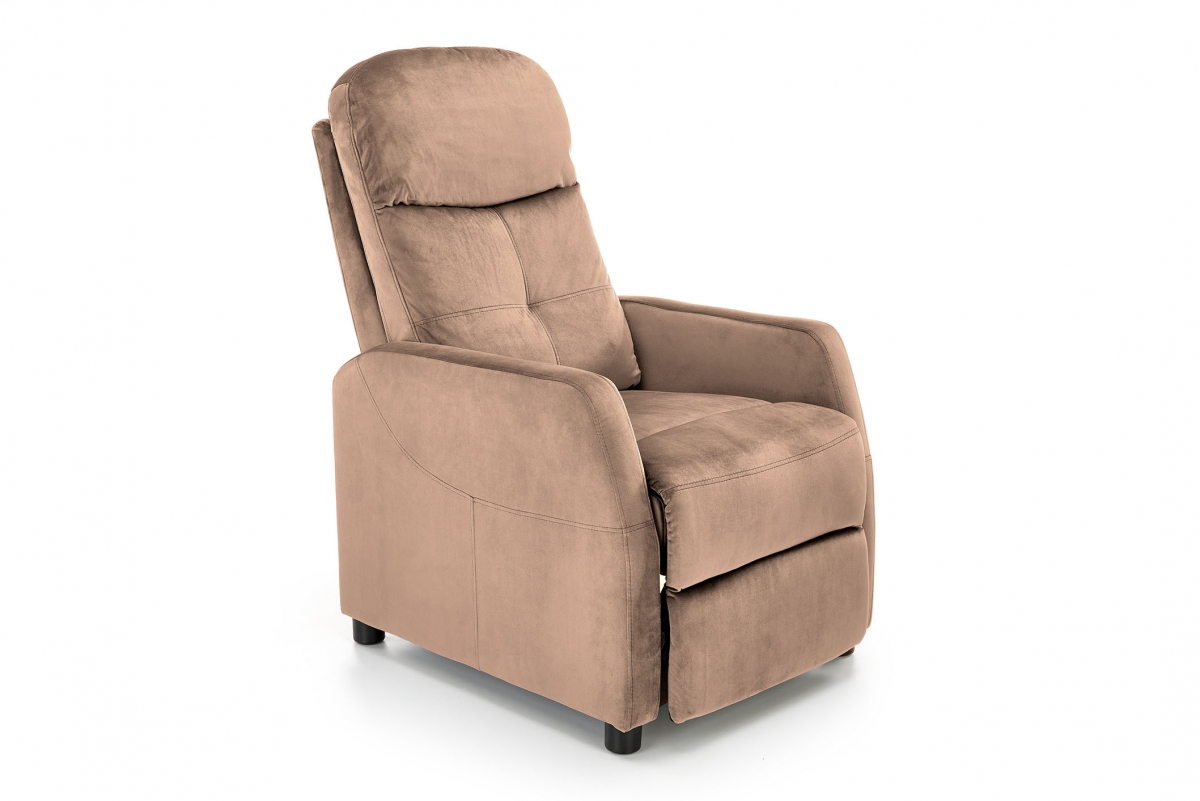 Rozkládací křeslo Pelino 2 - béžová Bluvel 28 Křeslo rozkládací Felipe 2 - béžová welwet Bluvel 28