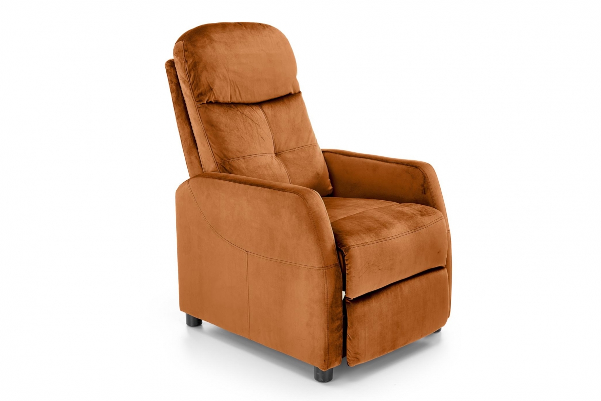 Rozkládací křeslo Pelino 2 - skořicová Bluvel 4215 Křeslo rozkládací Felipe 2 - skořicová welwet Bluvel 4215