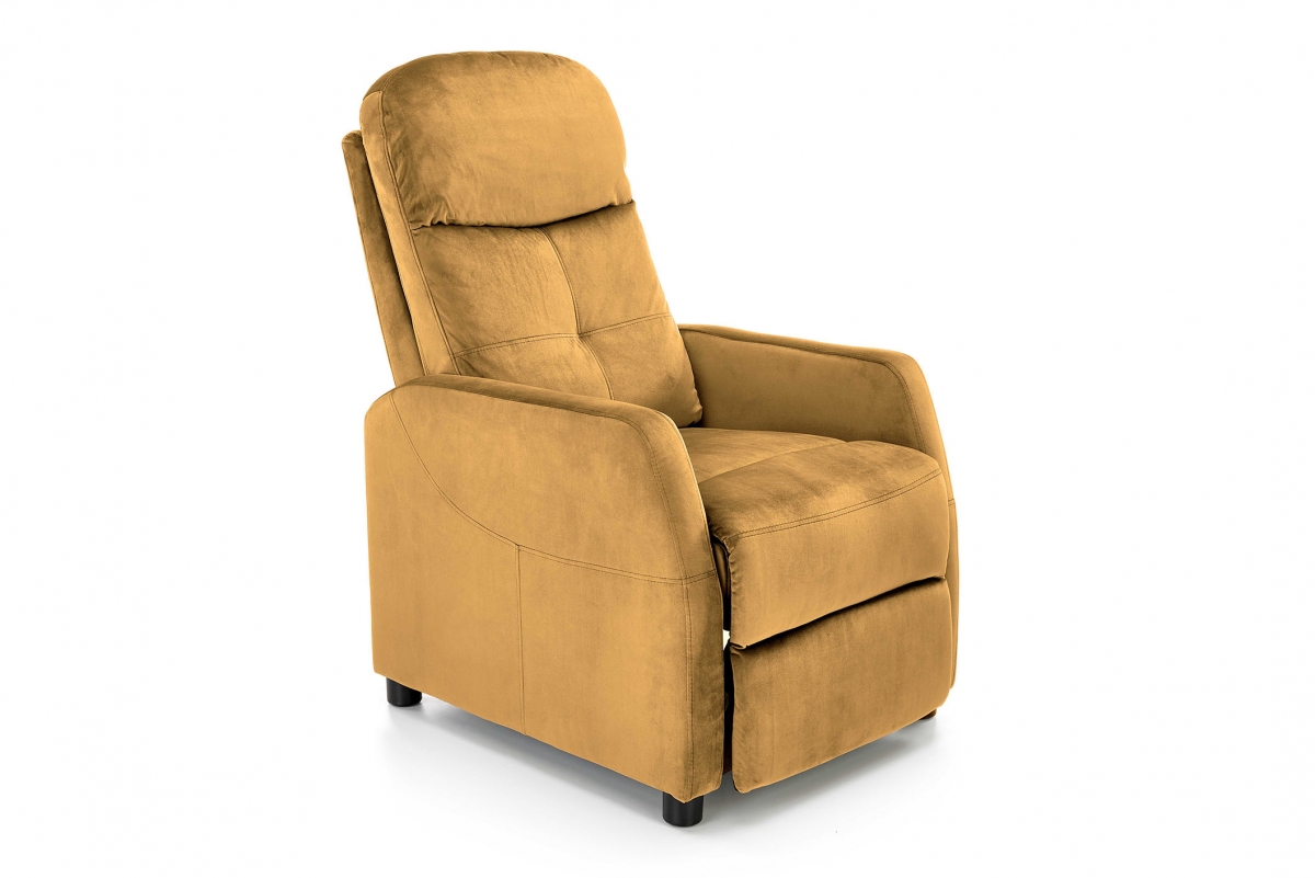 Rozkládací křeslo Pelino 2 - hořčicová Bluvel 68 Křeslo rozkládací Felipe 2 - hořčice samet Bluvel 68