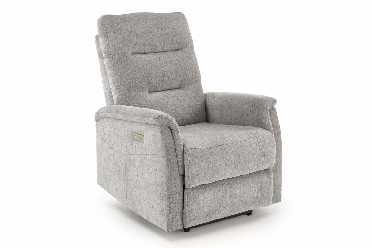 Relaxačné kreslo rozkladacie Zayel – sivý šenil Odin 15 Kreslo rozkladany Jamal - Popolový šenil Odin 15