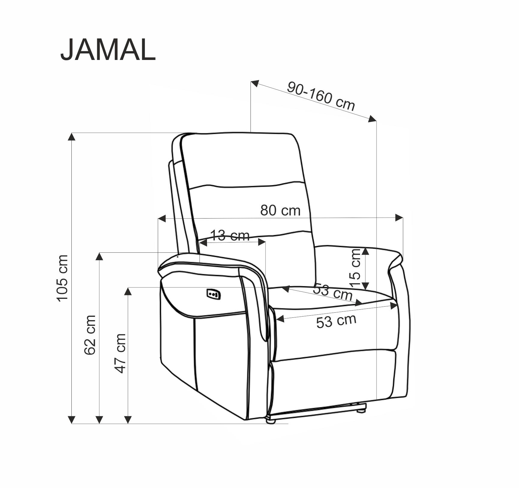 Relaxačné kreslo Jamal - béžový žinylka Odin 28 Kreslo rozkladany jamal - béžový szenil odin 28