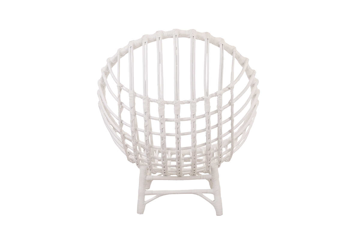 Stojící proutěné křeslo kokon Gardins III - bílá Křeslo stojící