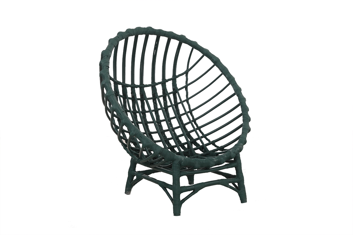 Kreslo stojacy plaski wiklinowy kokon Gardins III - 95 cm - Zelený  Prútené stojacie kreslo kokon Gardins III