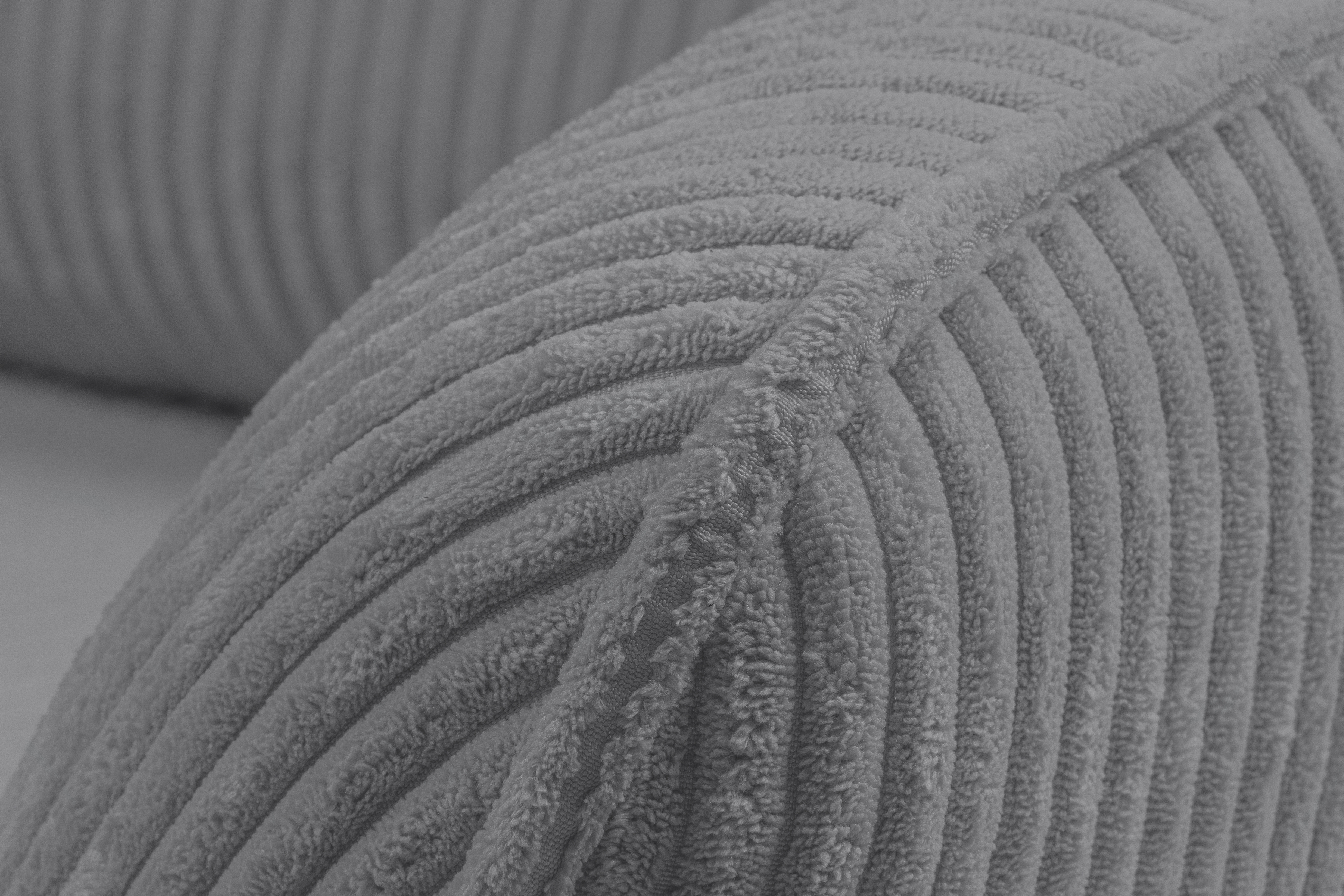 Křeslo ušák Dylian - šedý manšestr Poso 55 / nohy buk Křeslo Ušák Dylian na drewnianych nogach - šedý manšestr Poso 55 / Nohy buk