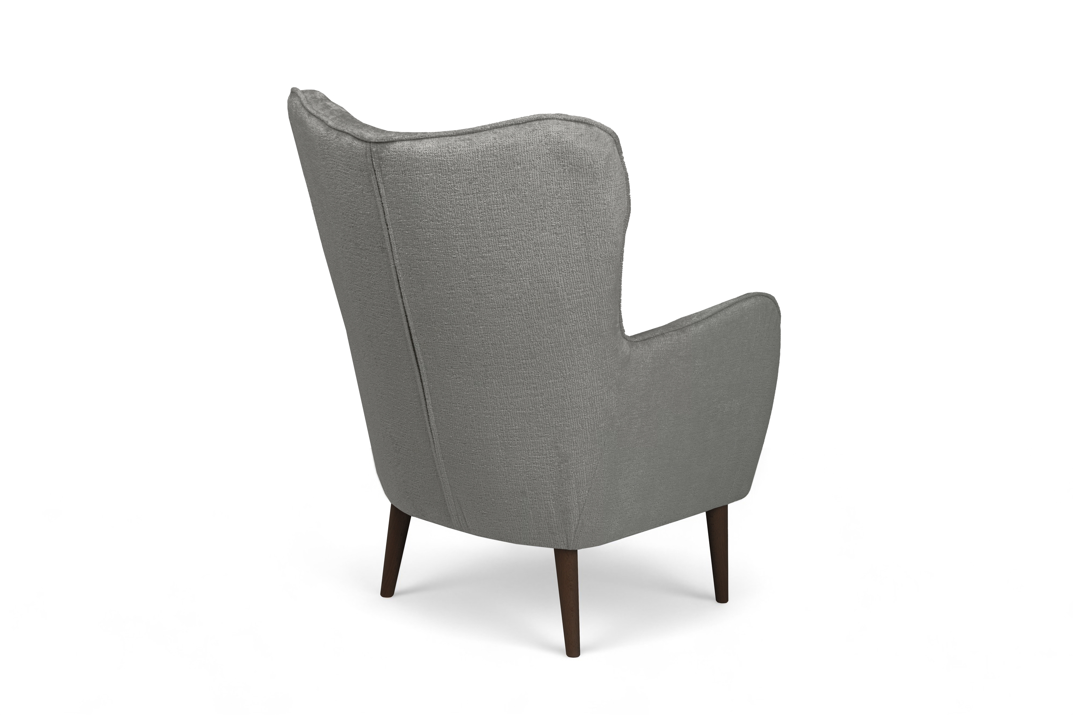 Kreslo Ušiak Elira - šedý žinylka Perfect Harmony 85 / Nohy Venge Kreslo Ušiak Elira z wysokimi nozkami - šedý šenil Perfect Harmony 85 / Nohy Venge