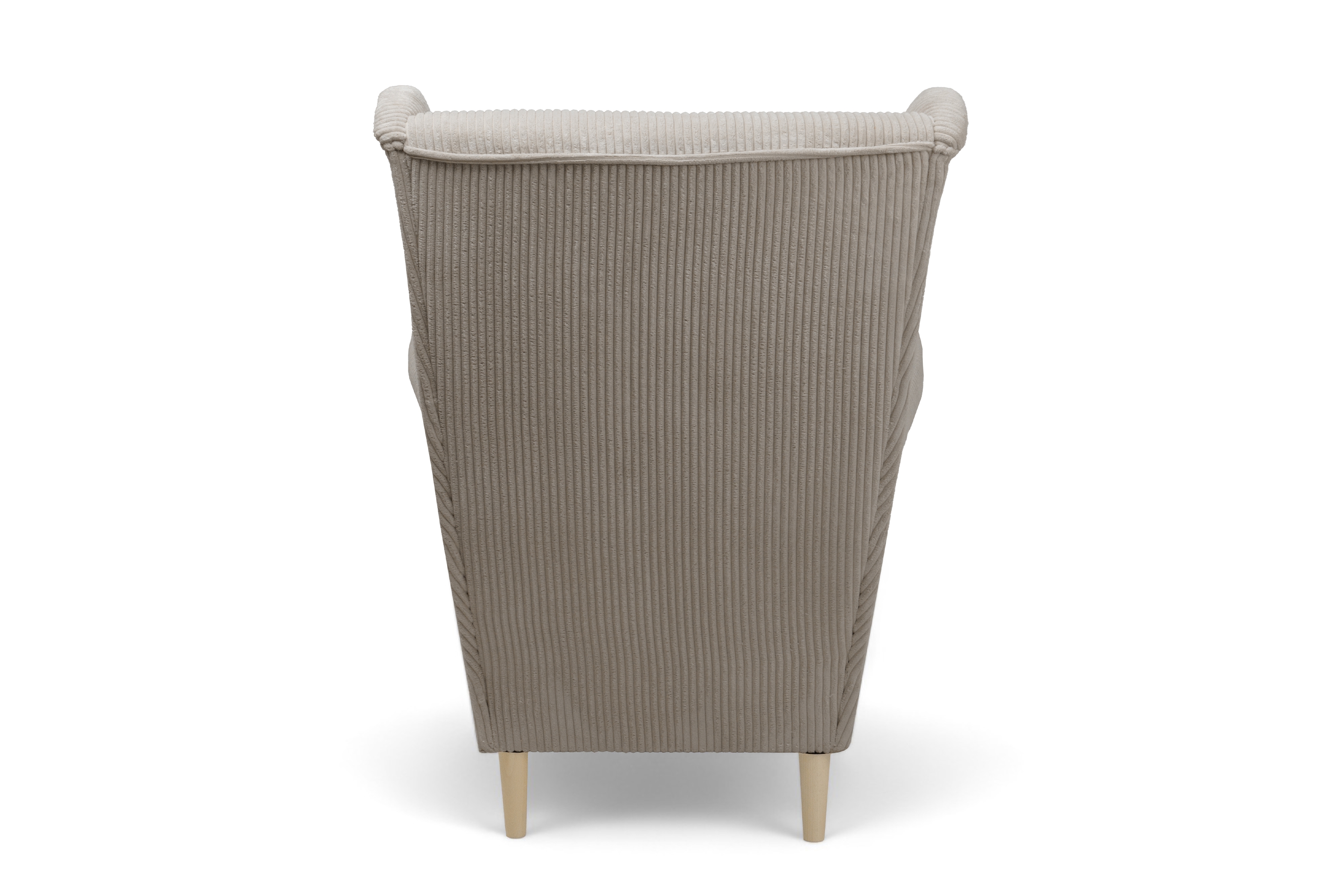 Křeslo ušák Vilano - béžový manšestr Poso 2 / nohy buk Křeslo Ušák Vilano - béžový manšestr Poso 2 / Nohy buk 