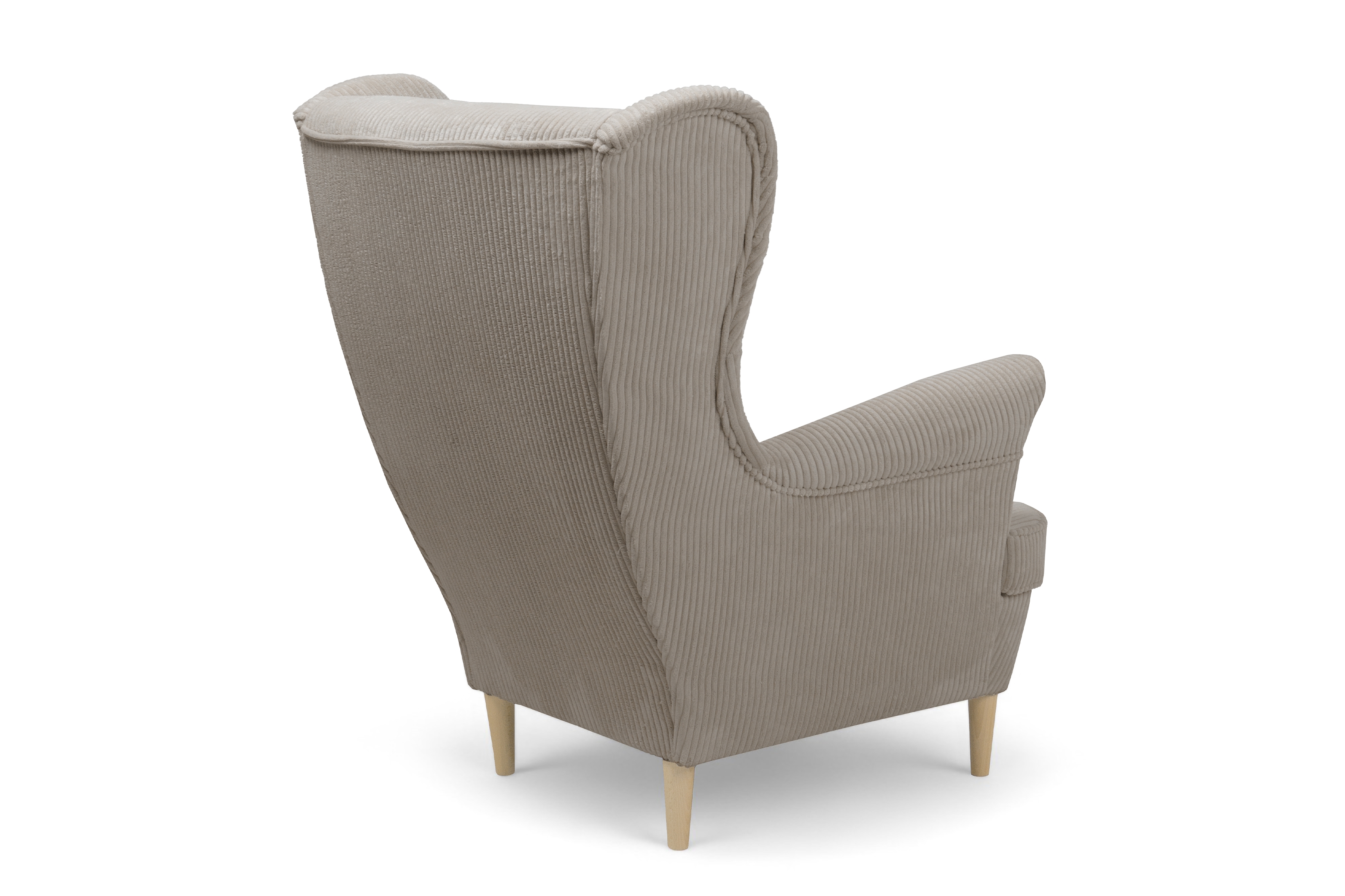 Křeslo ušák Vilano - béžový manšestr Poso 2 / nohy buk Křeslo Ušák Vilano - béžový manšestr Poso 2 / Nohy buk 