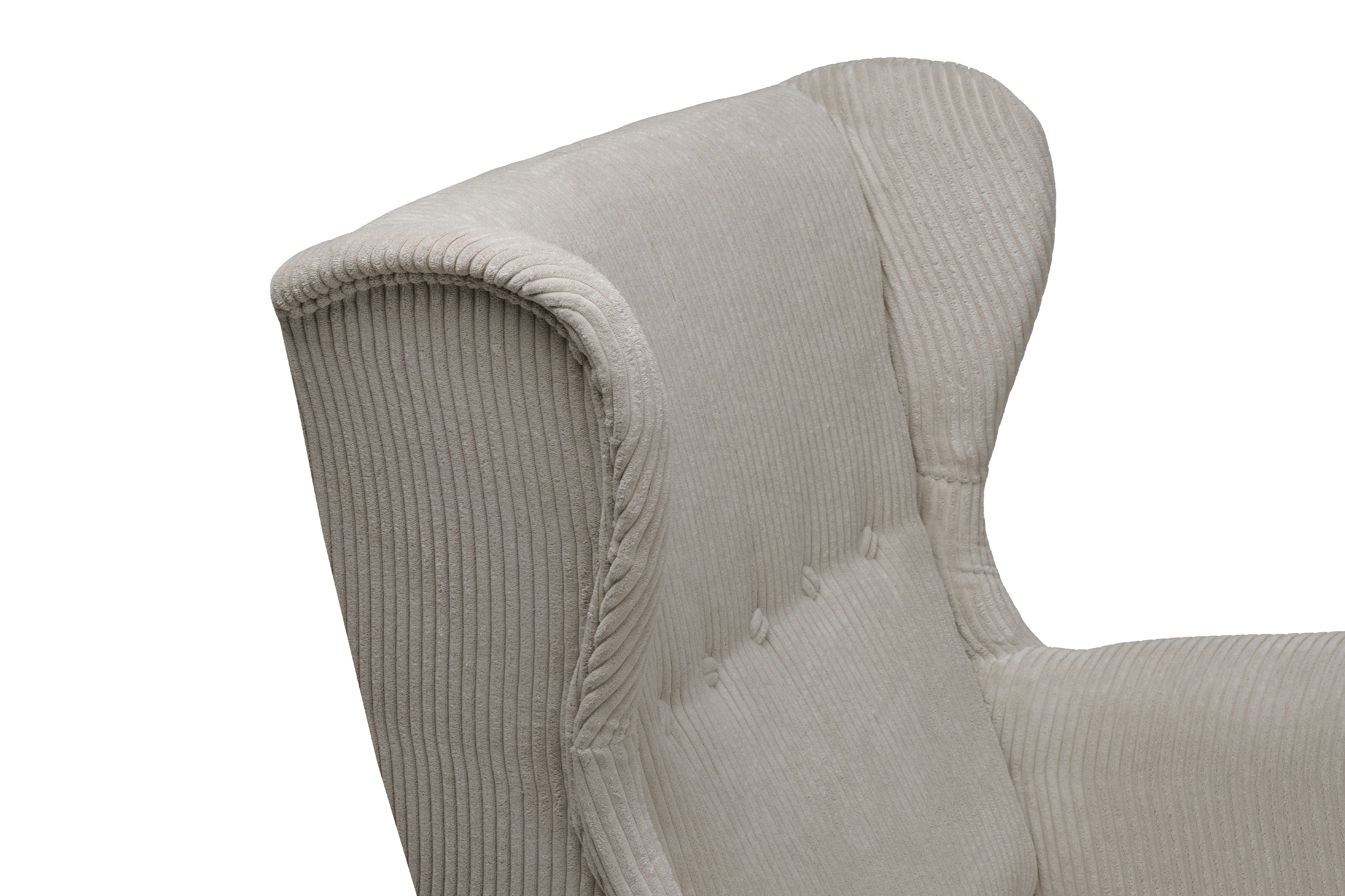 Křeslo ušák Vilano - béžový manšestr Poso 2 / nohy venge Křeslo Ušák Vilano - béžový manšestr Poso 2 / Nohy Venge 