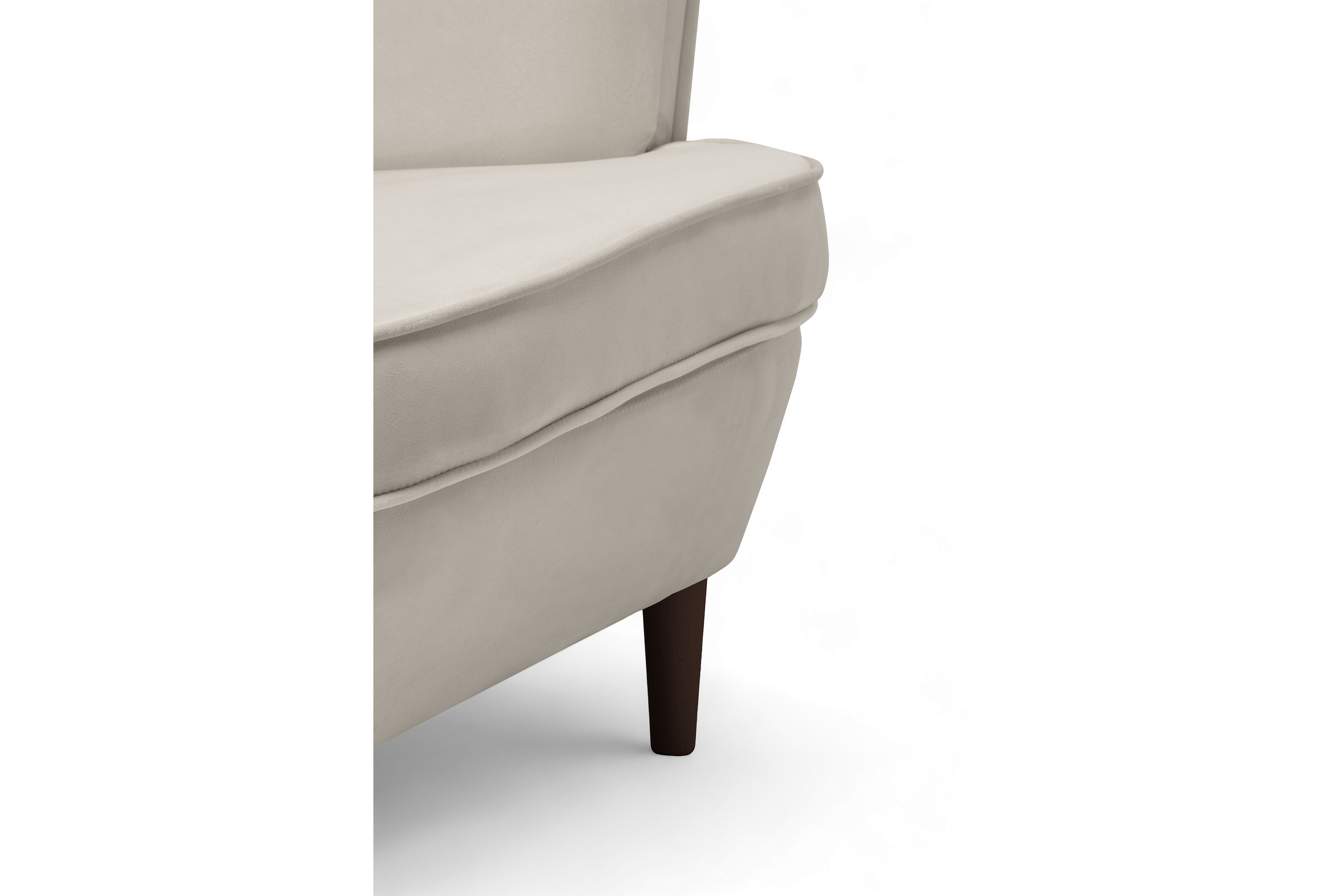 Křeslo ušák Vilano - béžový samet Velluto 2 / nohy venge Křeslo Ušák Vilano - béžový welwet Velluto 2 / Nohy Venge 