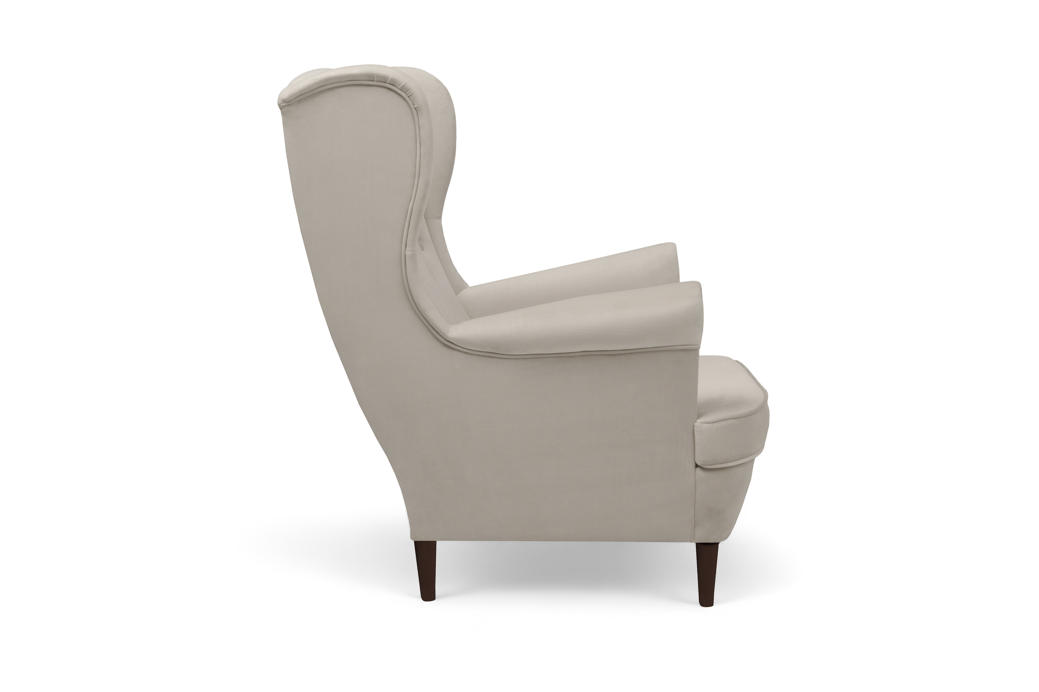 Křeslo ušák Vilano - béžový samet Velluto 2 / nohy venge Křeslo Ušák Vilano - béžový welwet Velluto 2 / Nohy Venge 