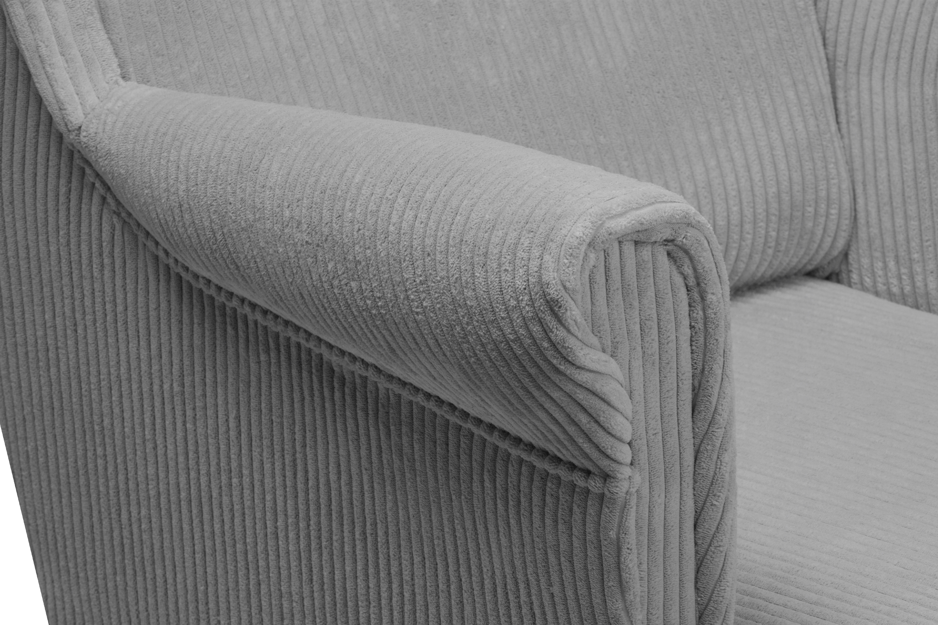 Křeslo ušák Vilano - popelový manšestr Poso 55 / nohy buk Křeslo Ušák Vilano - Popelový manšestr Poso 55 / Nohy buk 