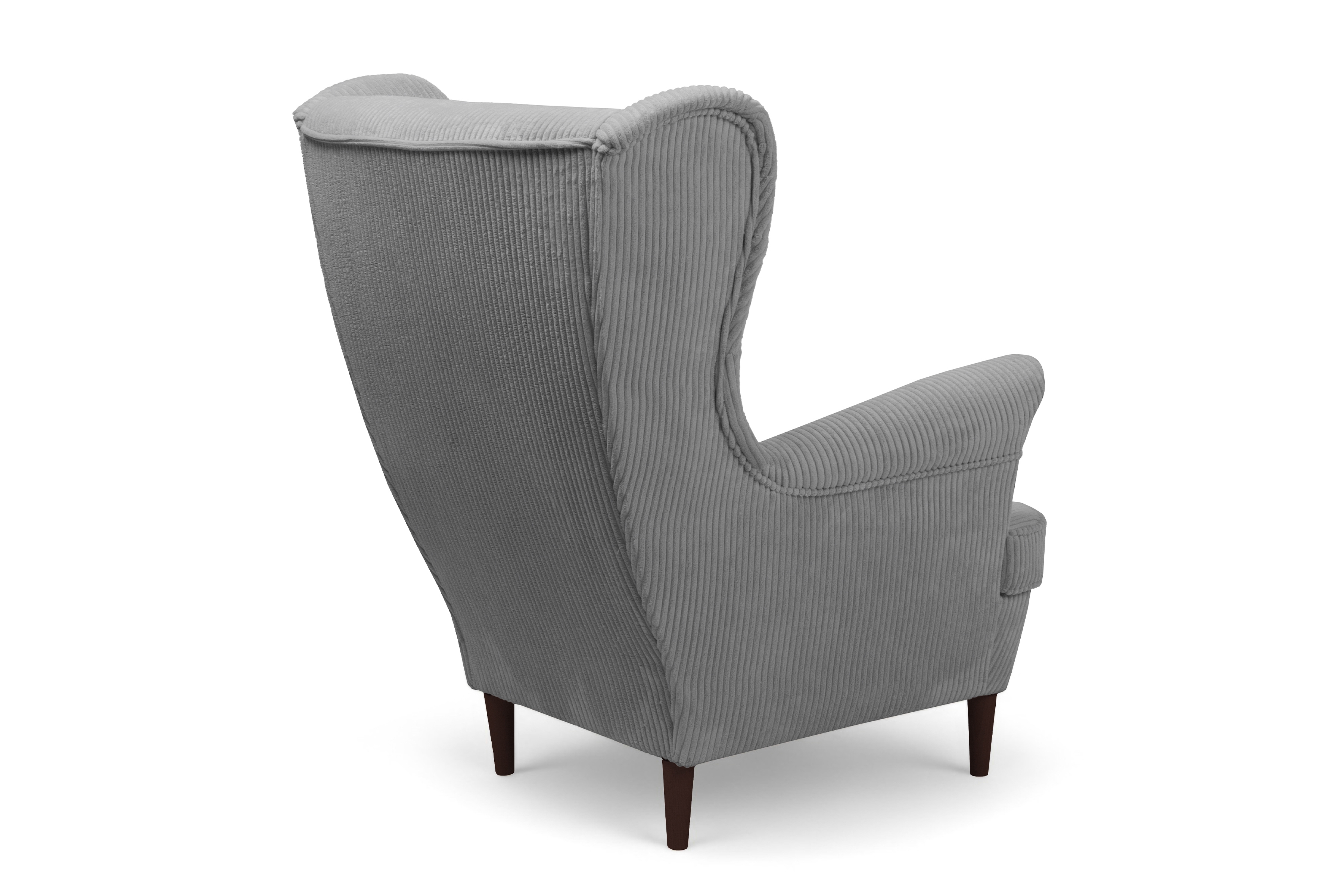 Křeslo ušák Vilano - popelový manšestr Poso 55 / nohy venge Křeslo Ušák Vilano - Popelový manšestr Poso 55 / Nohy Venge 