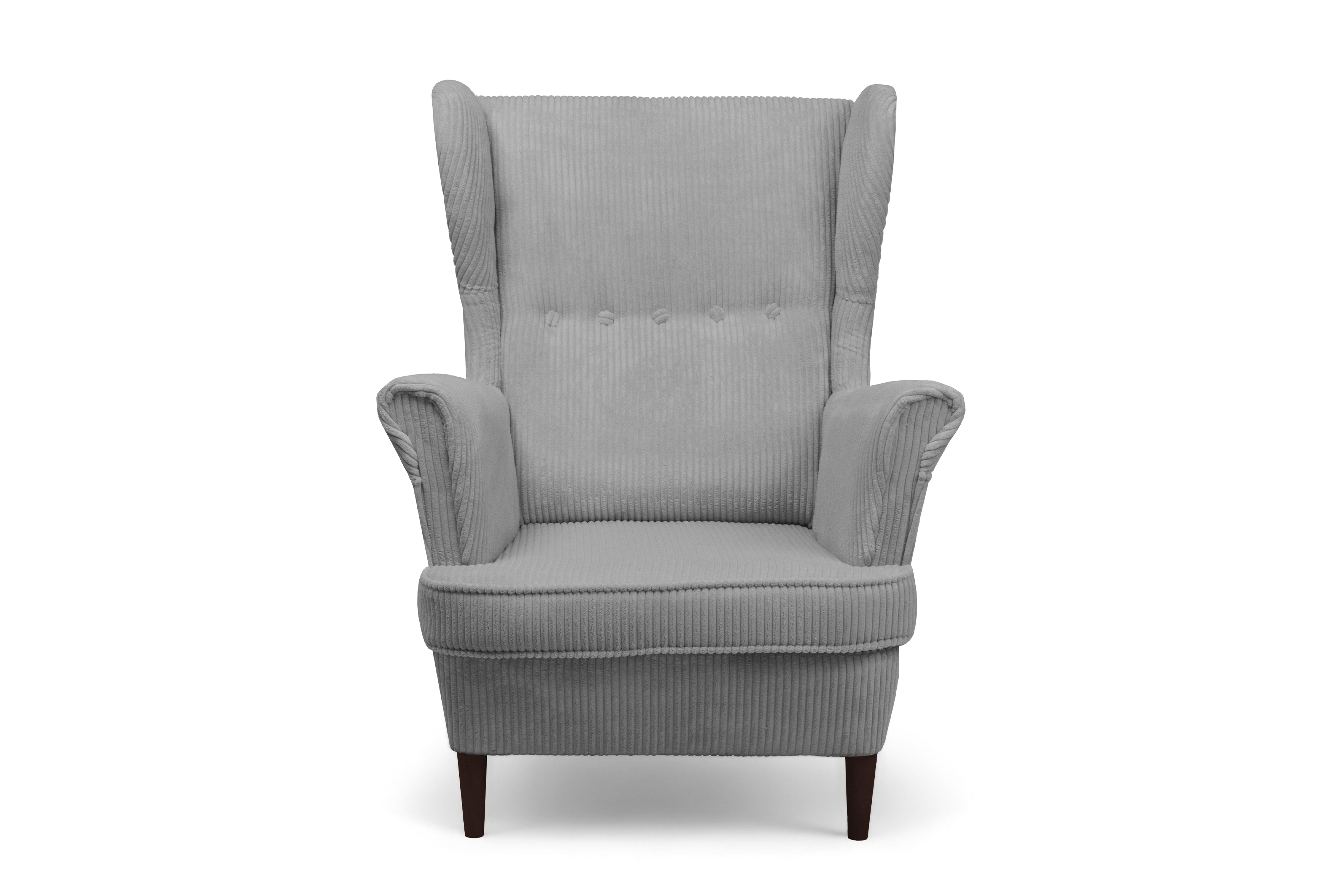 Křeslo ušák Vilano - popelový manšestr Poso 55 / nohy venge Křeslo Ušák Vilano - Popelový manšestr Poso 55 / Nohy Venge 