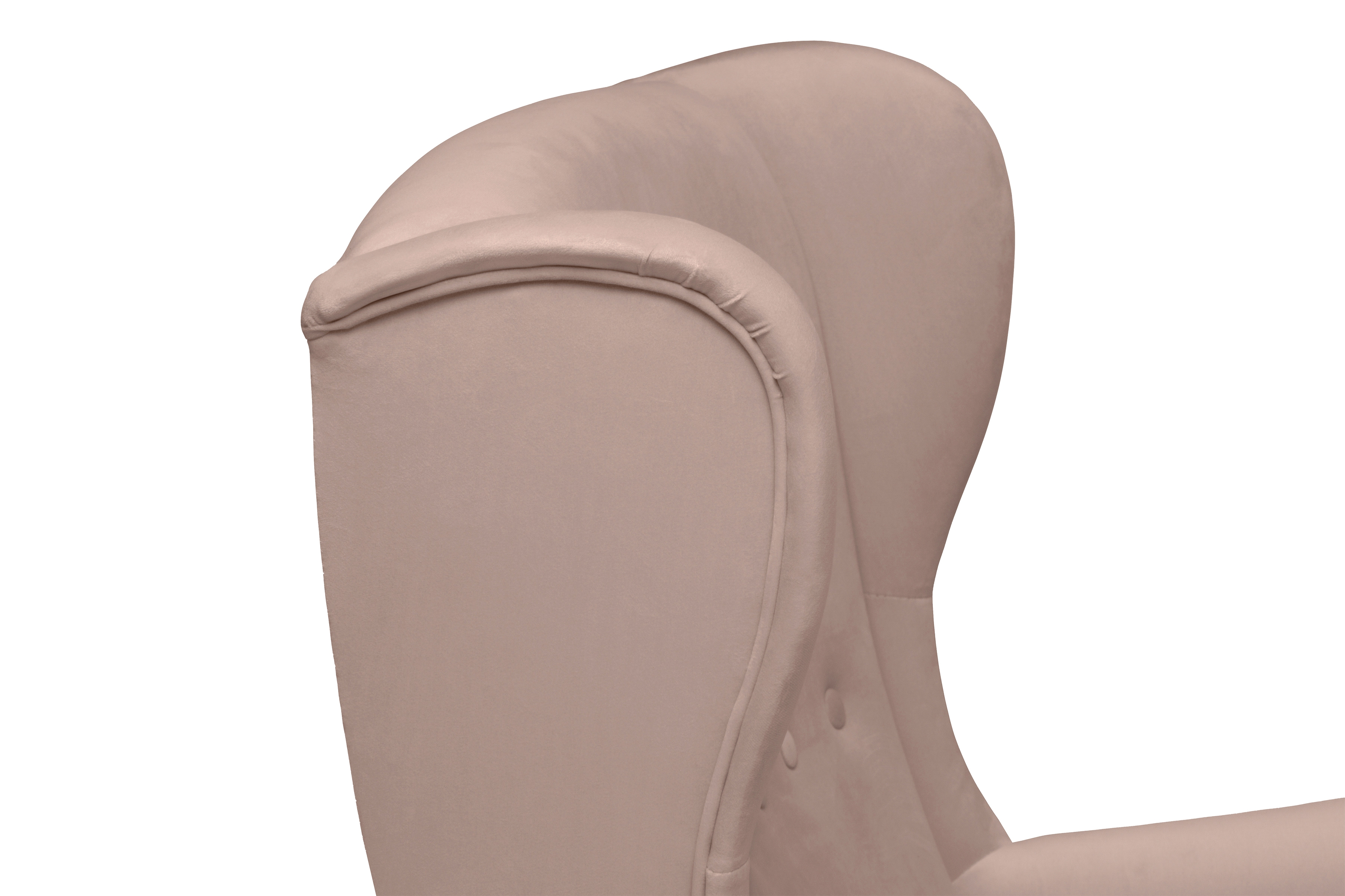 Kreslo Ušiak Vilano - ružový vodoodpudivý zamat Matt Velvet 61 Kreslo Ušiak Vilano - Ružová zamat hydrofobowy Matt Velvet 61 / Nohy buk 