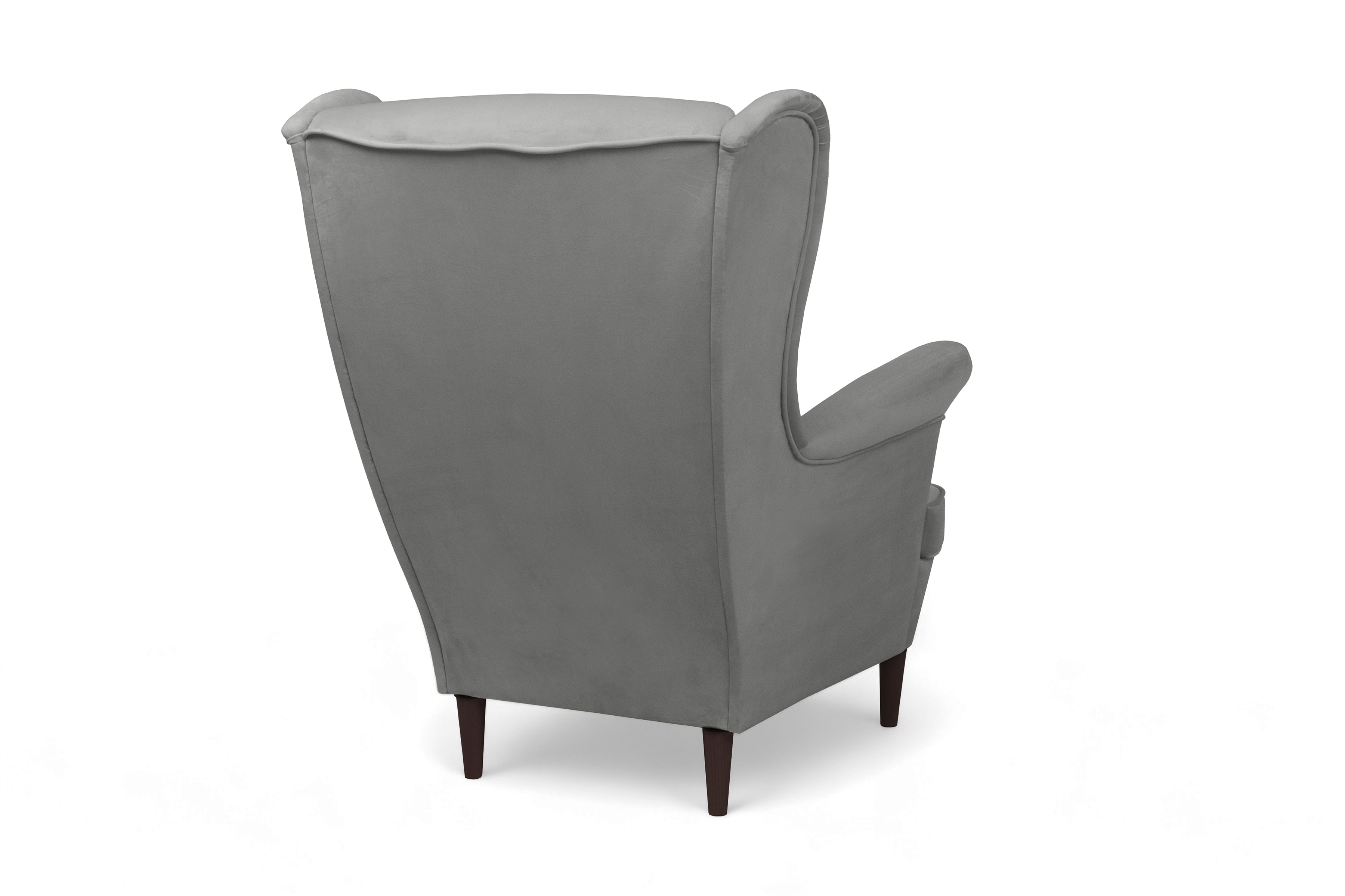 Křeslo ušák Vilano - šedý samet Velluto 16 / nohy venge Křeslo Ušák Vilano - šedý samet Velluto 16 / Nohy Venge