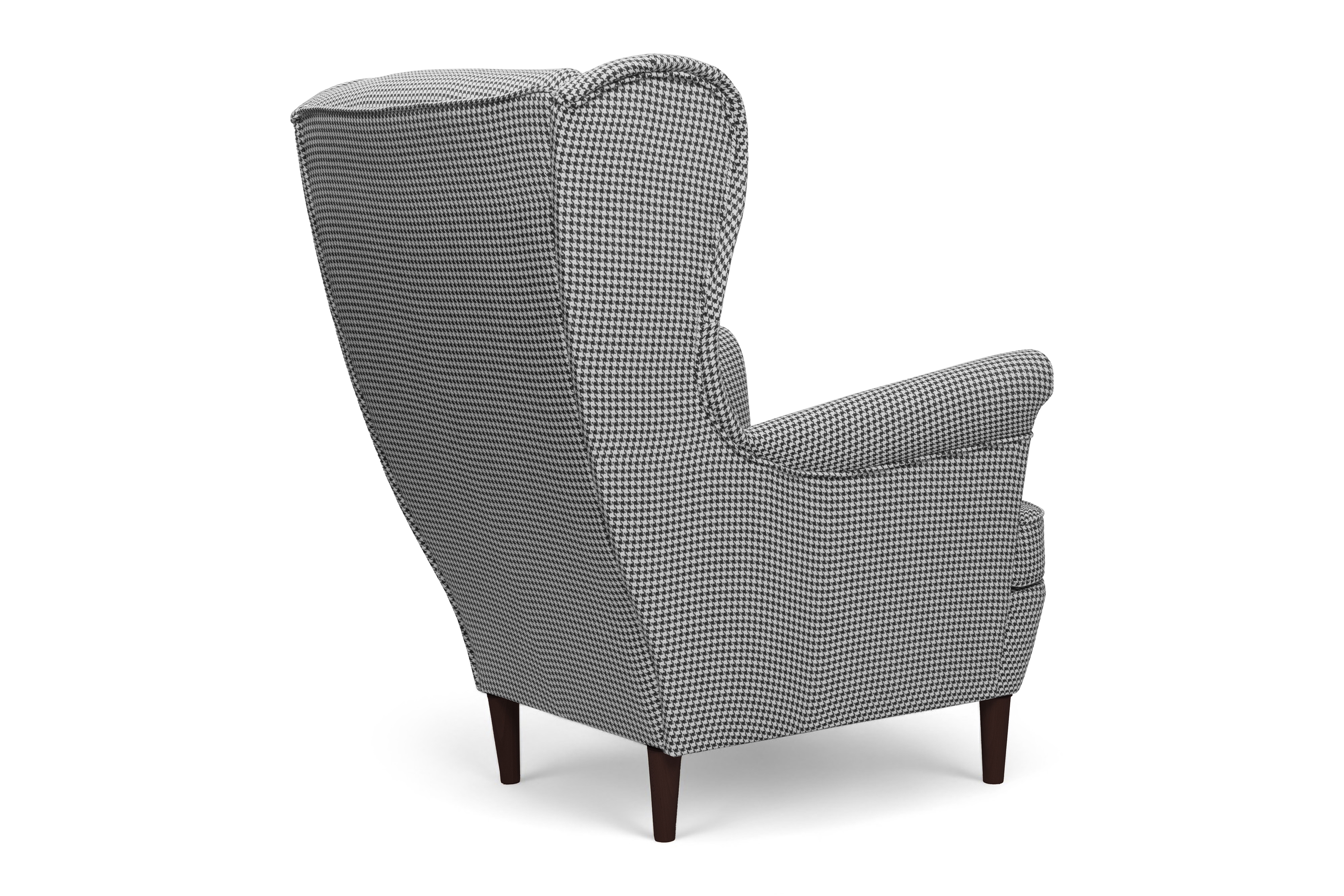 Křeslo ušák Vilano - vzor Kenia 700 / nohy venge Křeslo Ušák Vilano - wzor pepitka Kenia 700, Nohy Venge