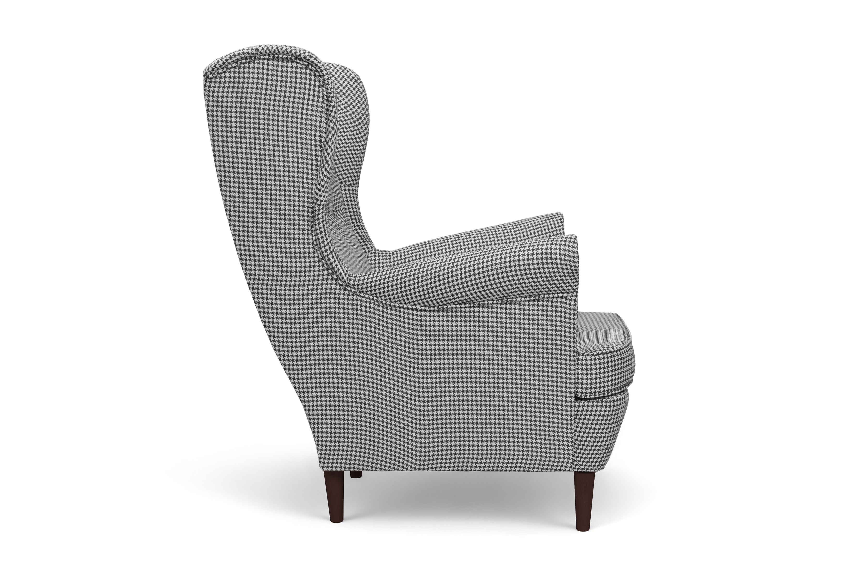 Křeslo ušák Vilano - vzor Kenia 700 / nohy venge Křeslo Ušák Vilano - wzor pepitka Kenia 700, Nohy Venge