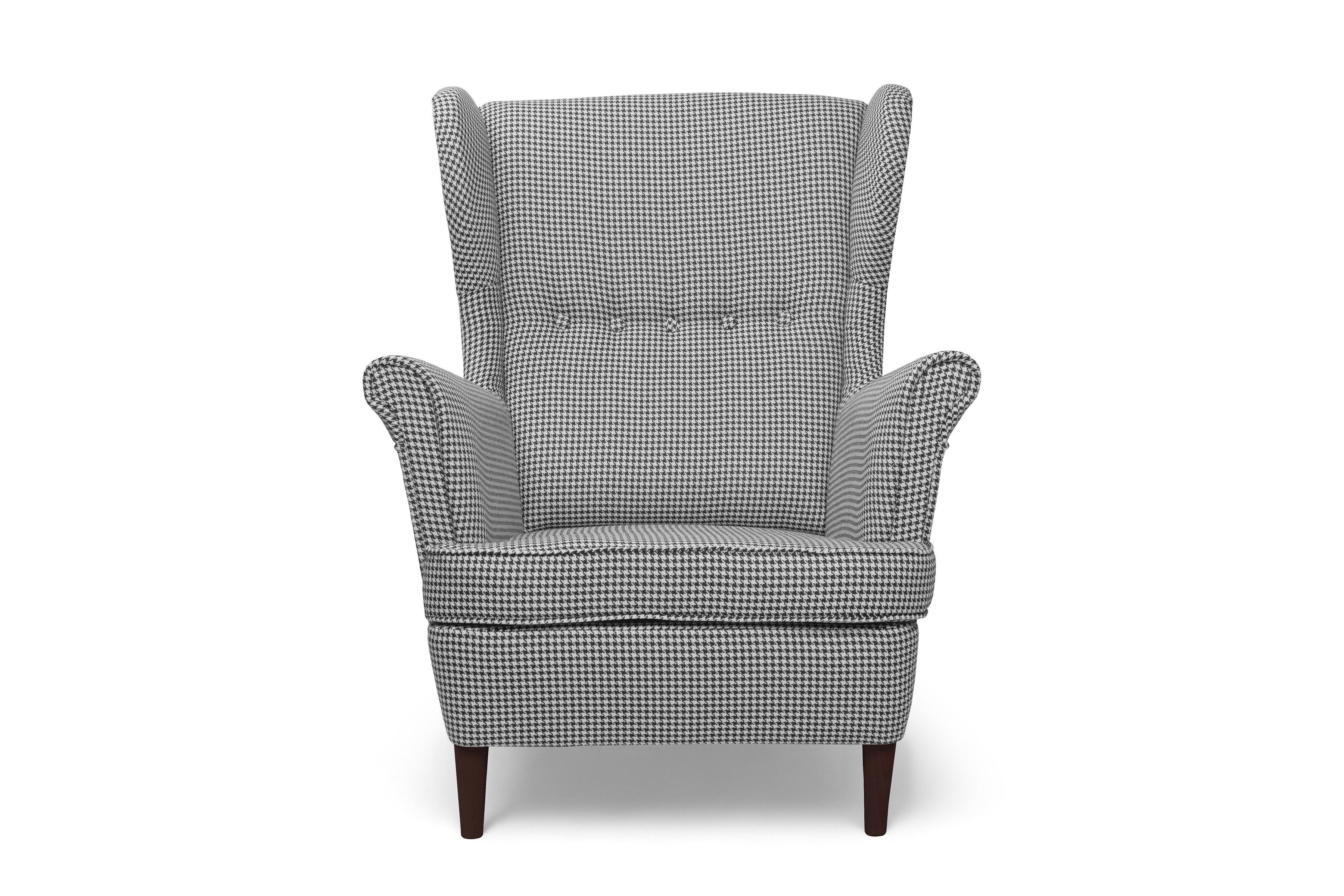 Křeslo ušák Vilano - vzor Kenia 700 / nohy venge Křeslo Ušák Vilano - wzor pepitka Kenia 700, Nohy Venge