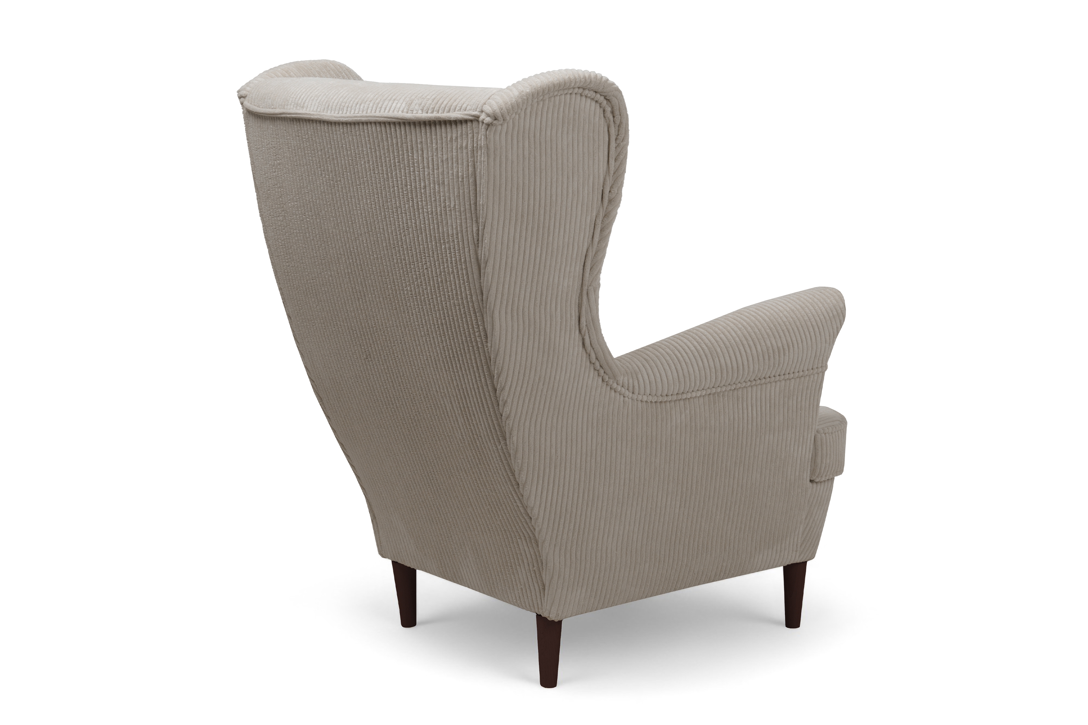 Křeslo ušák Vilano s podnožkou - béžový manšestr Poso 2 / nohy venge Křeslo Ušák Vilano z podnozkiem - béžový manšestr Poso 2 / Nohy Venge 