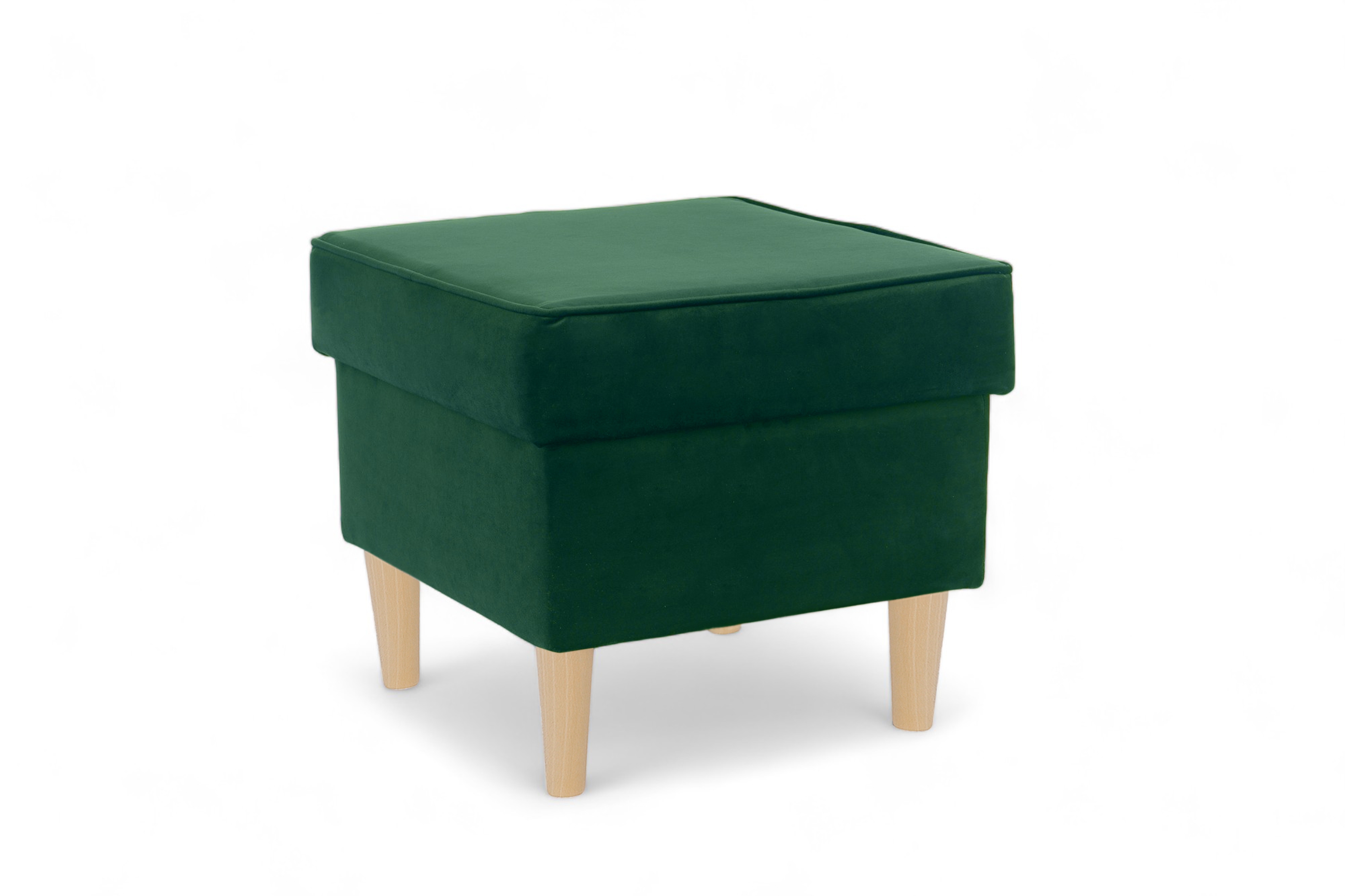 Křeslo ušák Vilano s podnožkou - lahvově zelený samet Bluvel 78 / nohy buk Křeslo Ušák Vilano z podnozkiem - láhvová Zeleň samet Bluvel 78 / Nohy buk