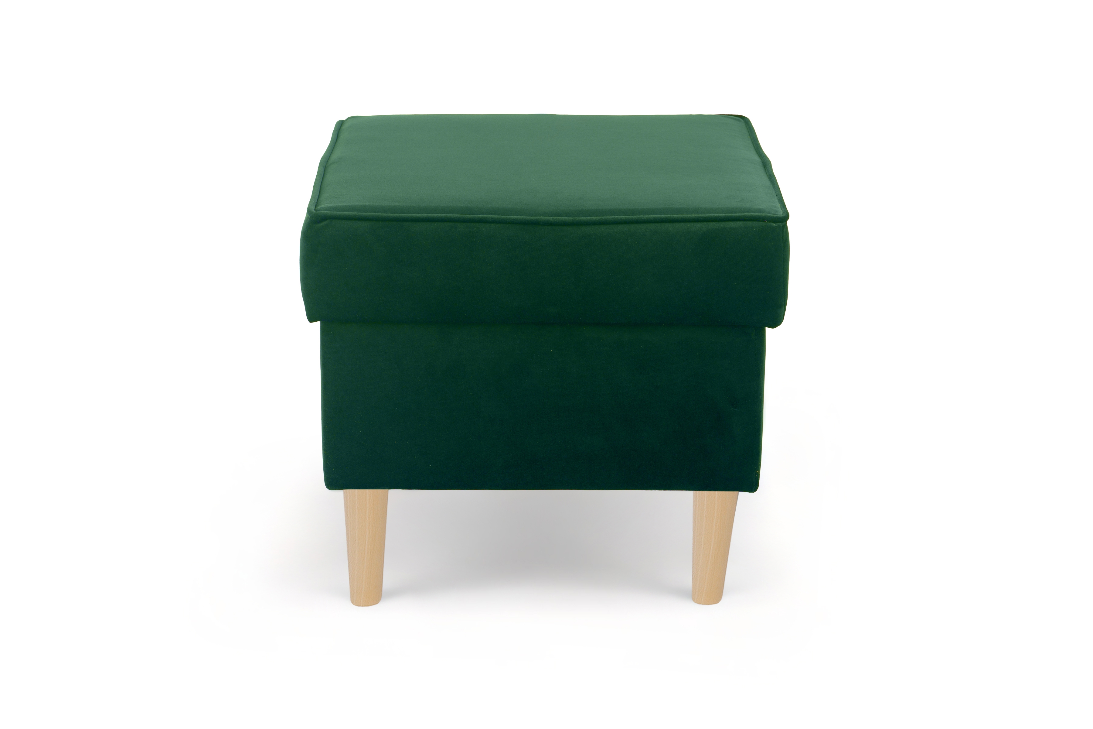 Křeslo ušák Vilano s podnožkou - lahvově zelený samet Bluvel 78 / nohy buk Křeslo Ušák Vilano z podnozkiem - láhvová Zeleň samet Bluvel 78 / Nohy buk