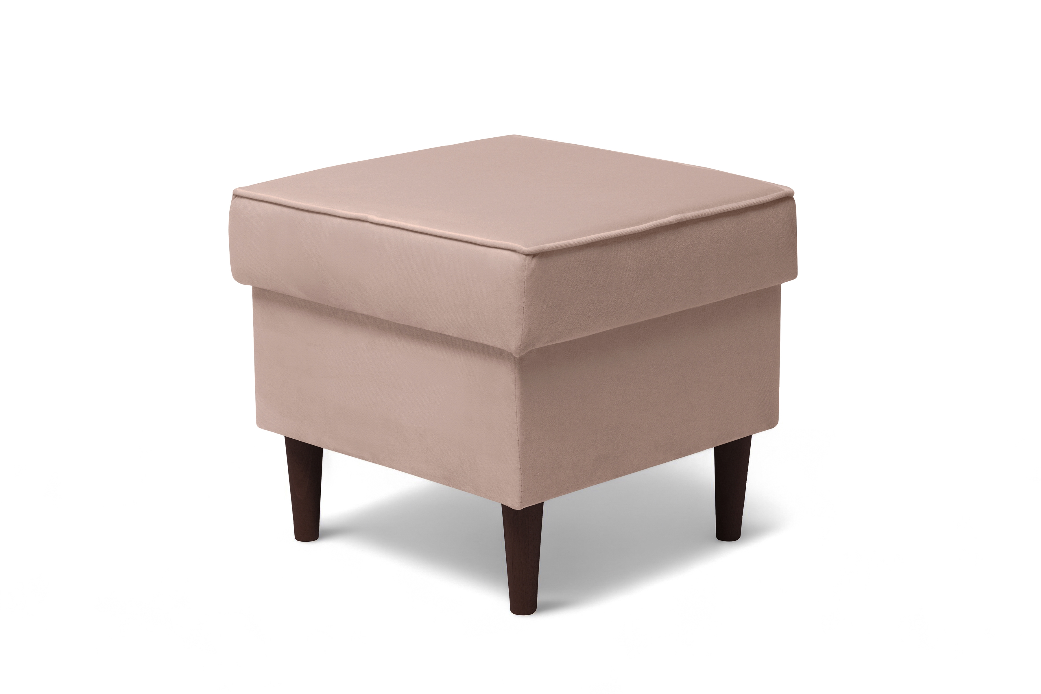 Křeslo ušák Vilano s podnožkou - růžový hydrofobní samet Matt Velvet 61 / nohy venge Křeslo Ušák Vilano z podnozkiem - Růžová samet hydrofobní  Matt Velvet 61 / Nohy Venge 