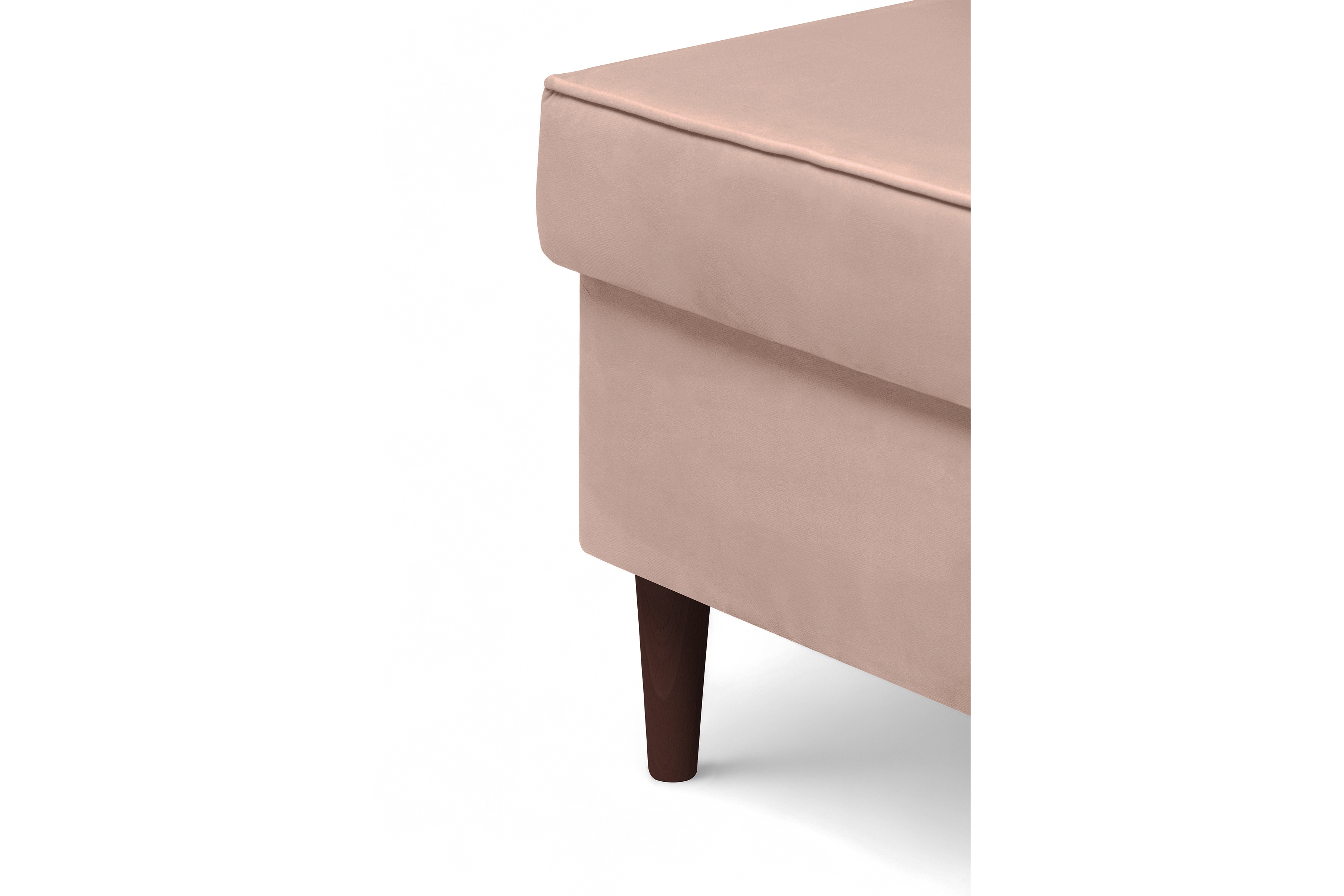 Křeslo ušák Vilano s podnožkou - růžový hydrofobní samet Matt Velvet 61 / nohy venge Křeslo Ušák Vilano z podnozkiem - Růžová samet hydrofobní  Matt Velvet 61 / Nohy Venge 