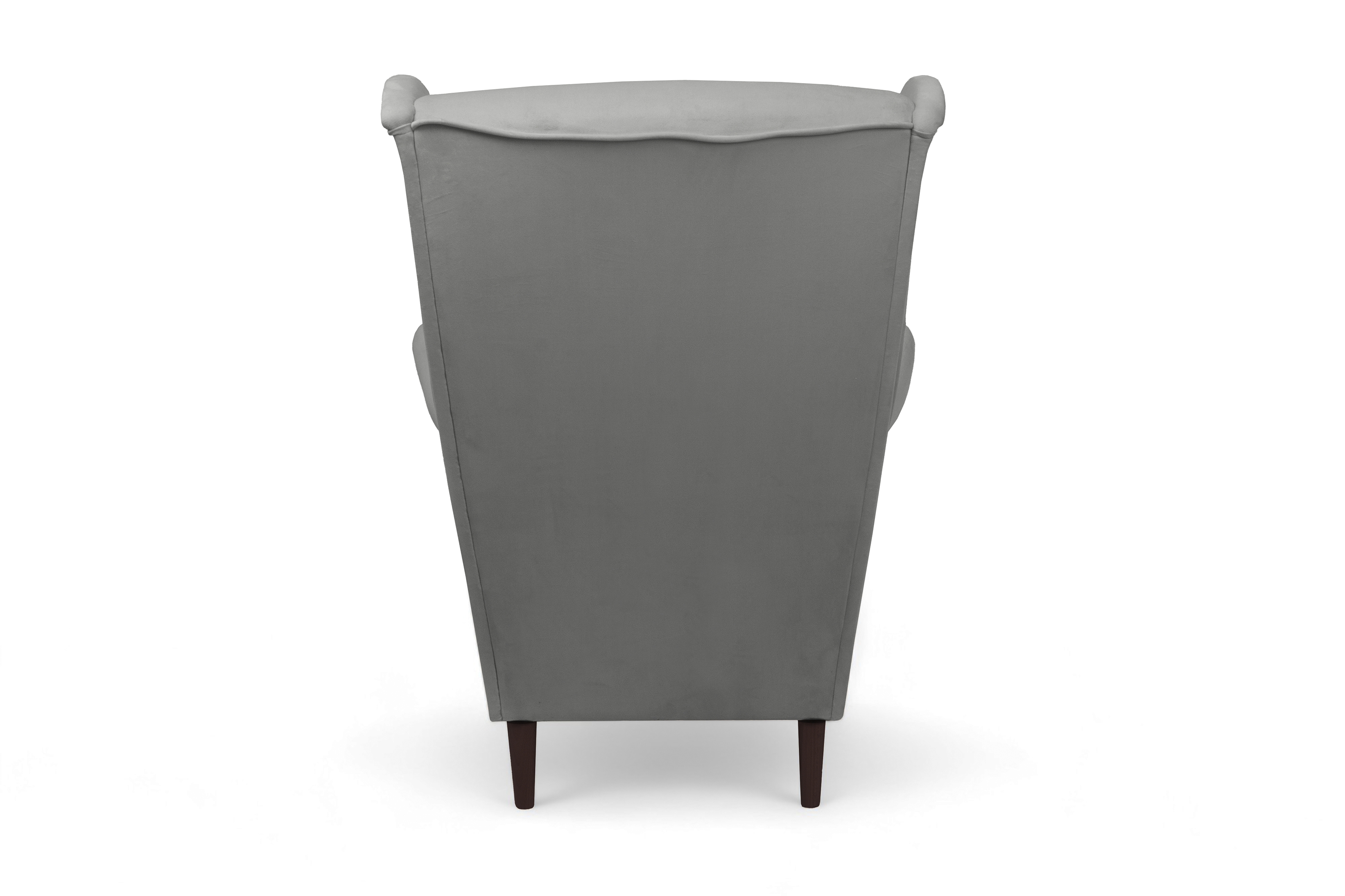 Křeslo ušák Vilano s podnožkou - šedý samet Velluto 16 / nohy venge Křeslo Ušák Vilano z podnozkiem - šedý samet Velluto 16 / Nohy Venge