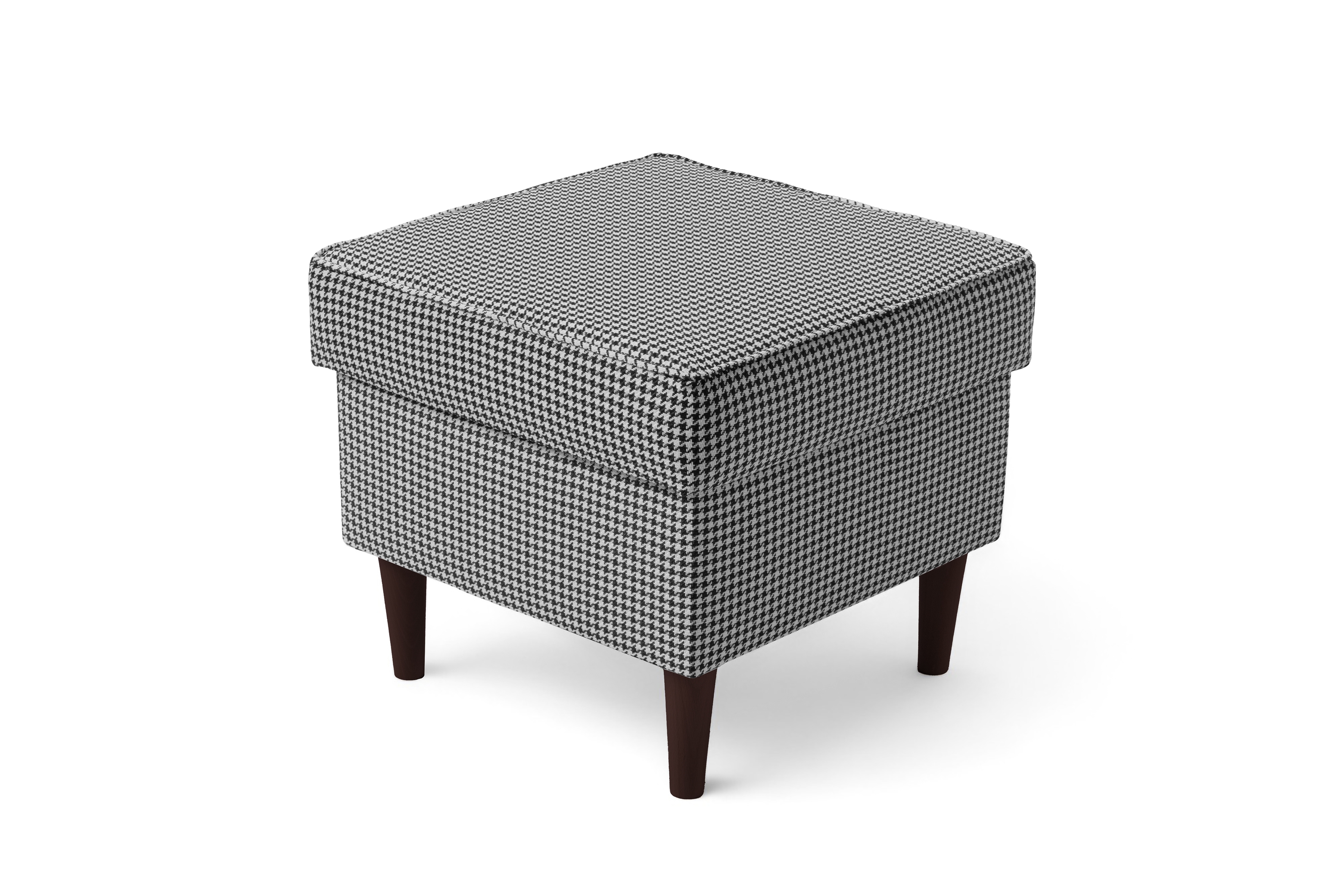 Křeslo ušák Vilano s podnožkou - vzor Kenia 700 / nohy venge Křeslo Ušák Vilano z podnozkiem - wzor pepitka Kenia 700, Nohy Venge